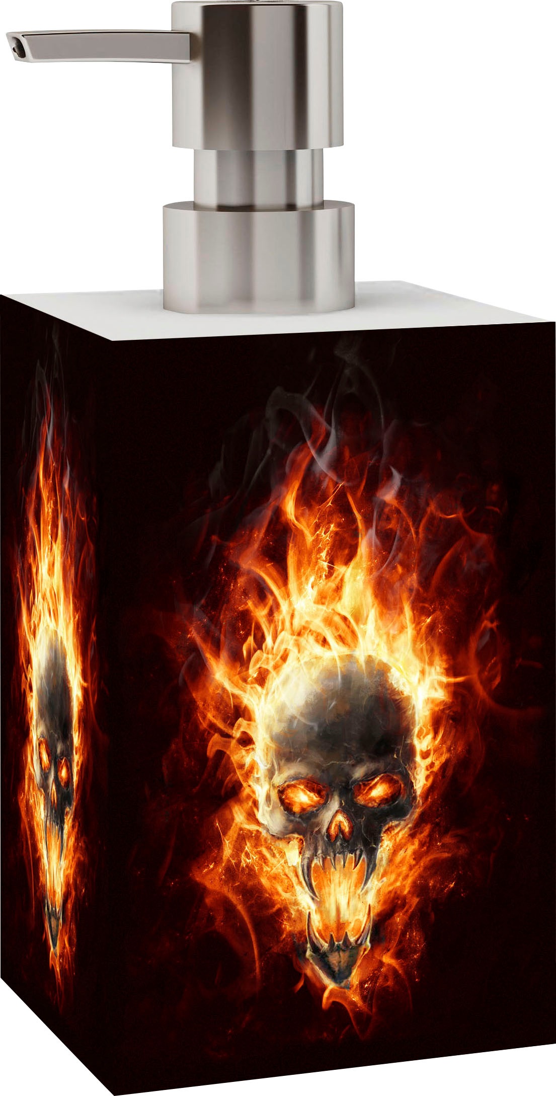 Sanilo Badaccessoire-Set »Totenkopf«, 2-teiliges Set aus Seifenspender und WC-Bürste