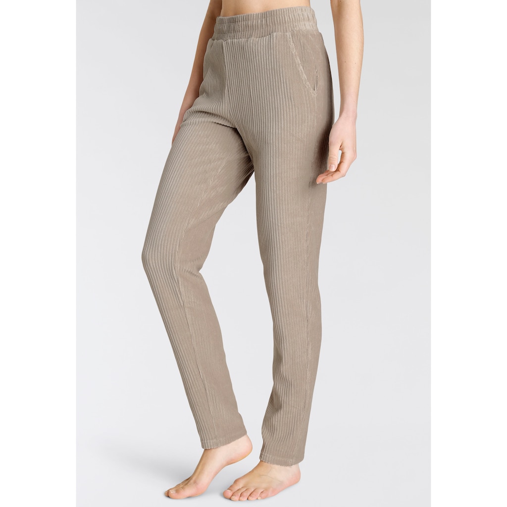 Vivance Cordschlupfhose »-Loungehose«, mit bequemen Bündchen und breite Cord Struktur