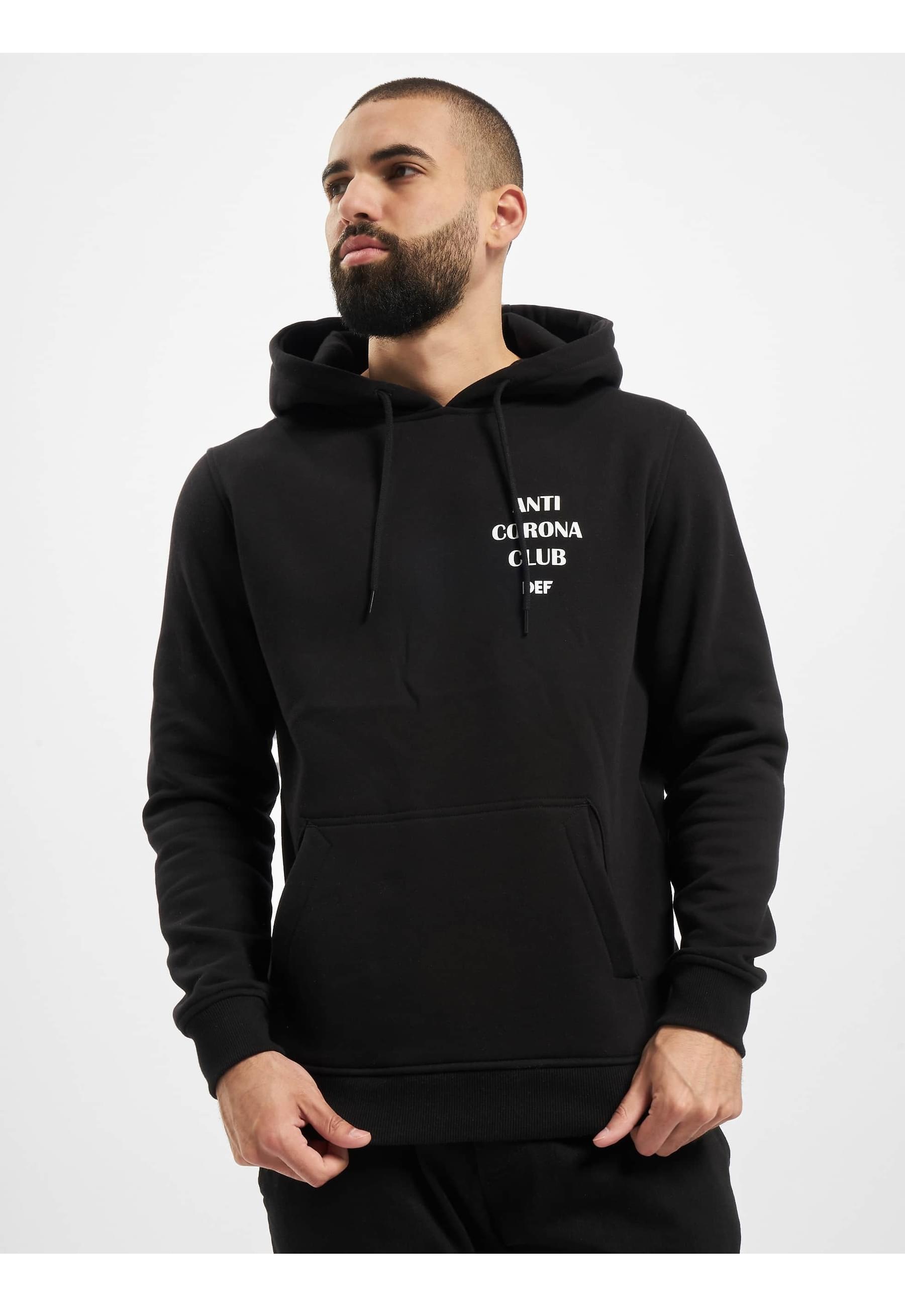 DEF Sweatshirt »DEF Herren Anti Corona Hoody«, (1 tlg.)