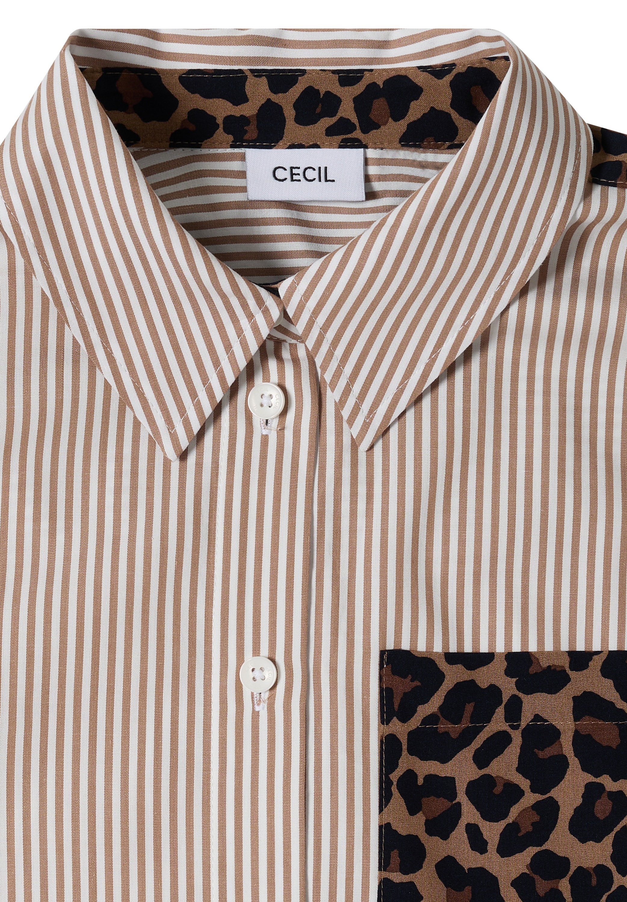 Cecil Hemdbluse aus softem Materialmix