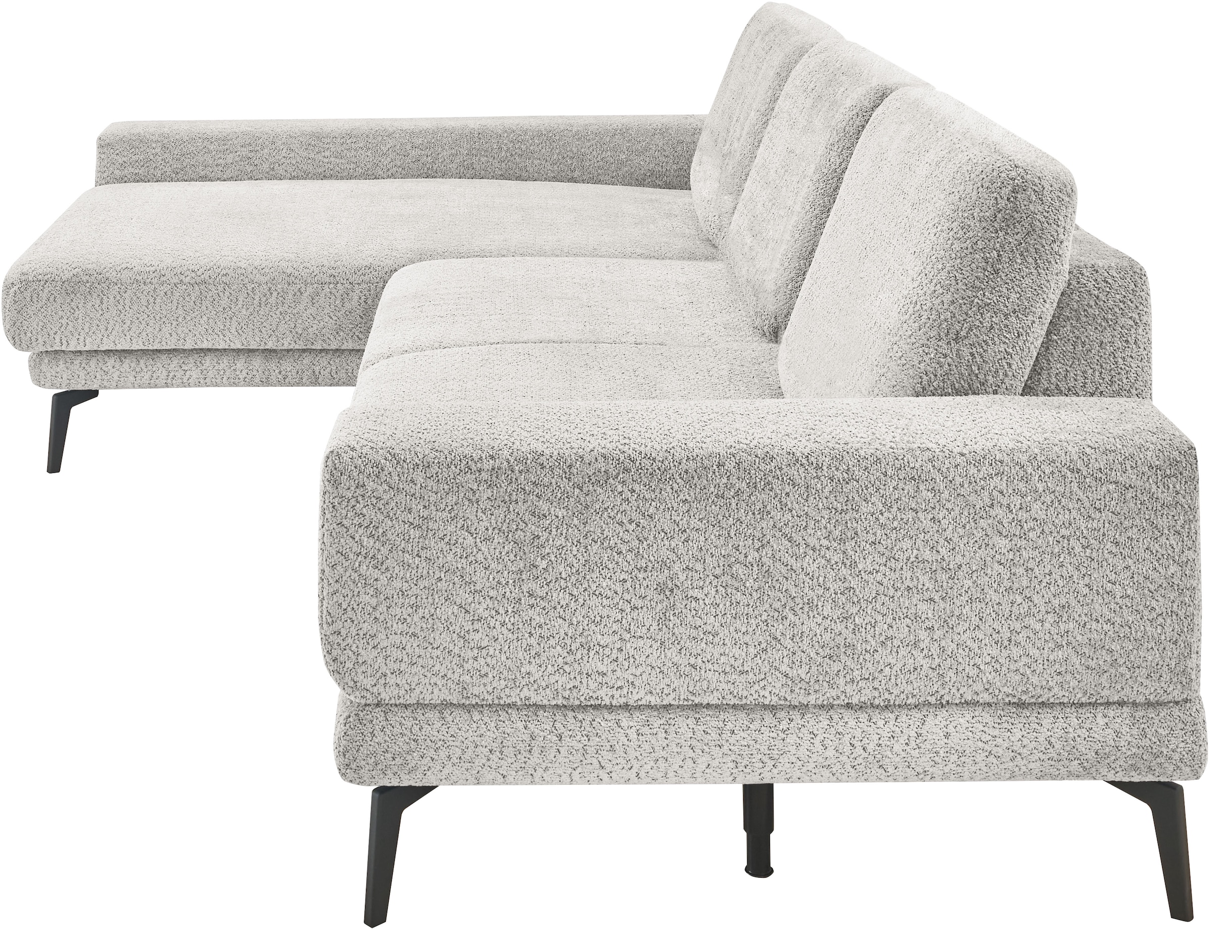 set one by Musterring Ecksofa »SO 3600«, Metallfuß schwarz in zwei Höhen, verschiedene Farben, B 293 x T 180 cm