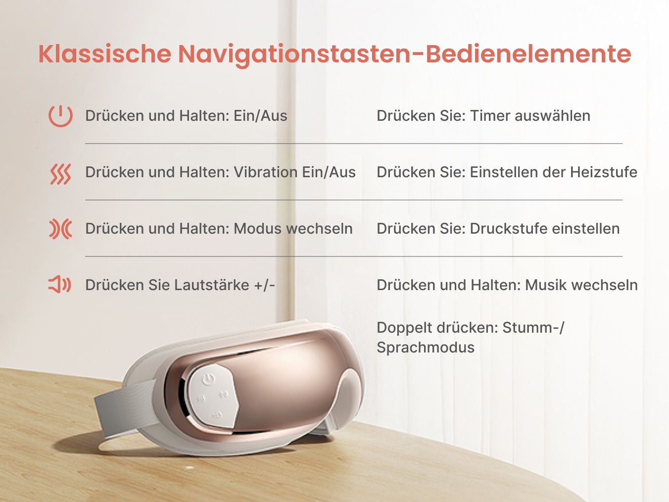 Renpho Gesichtsmassagegerät »Renpho Eyeris 3 Eye massager G010V« Sprachgesteuertes Pflegeerlebnis mit Wärme, Kühlung und Akupressur