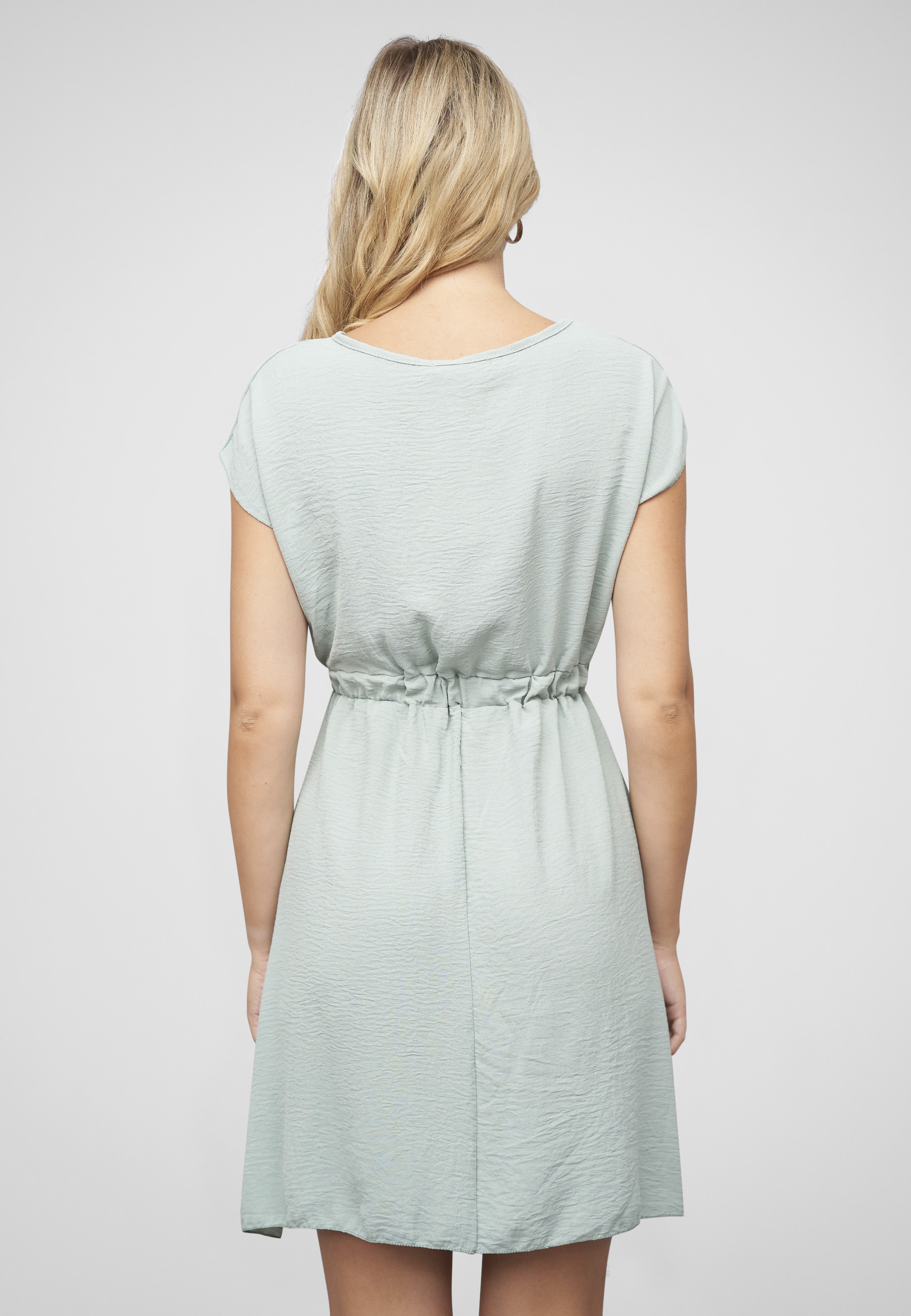 CLOUD 5IVE Shirtkleid »CLOUD 5IVE Musselin T-Shirt-Kleid mit elastischem Taillenbund« 1 Stk. tlg.