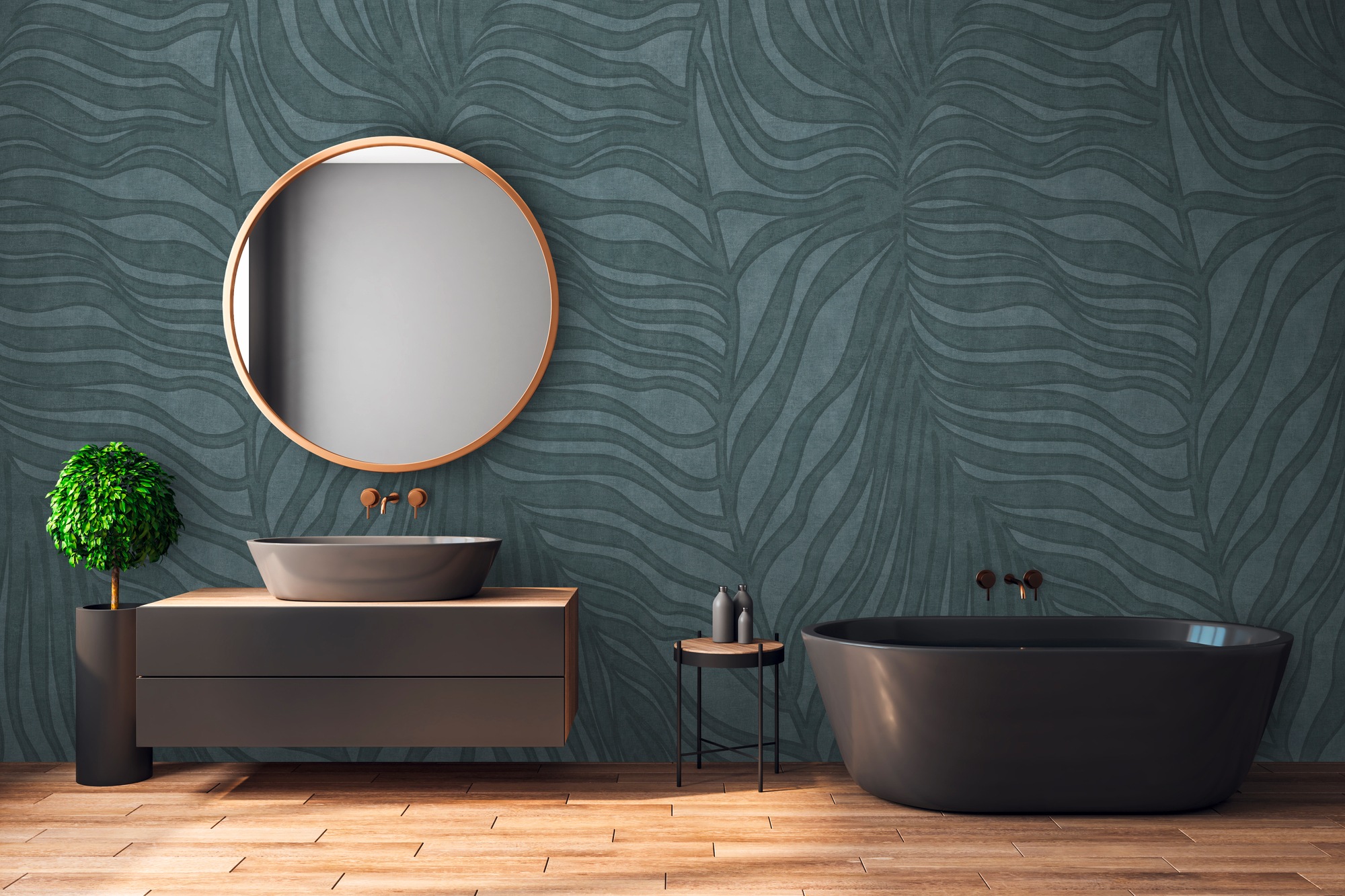 s.Oliver Vliestapete »Dschungel-Tapete - Vliestapete Palmenblatt« matt strukturiert moderne Natur-Design Wandtapete Schlafzimmer Küche Wohnzimmer