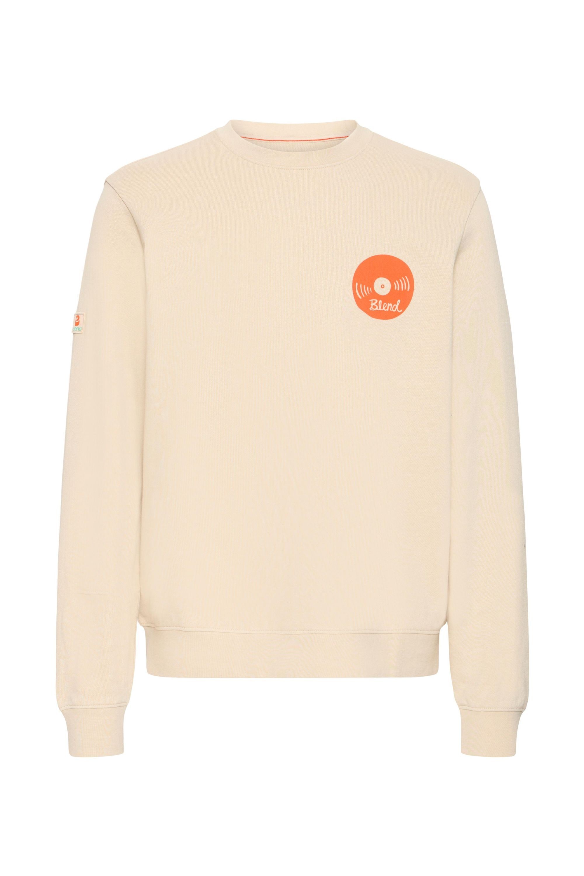 BLEND BHSun Men's Long Pullover Oyster Gray XL 4