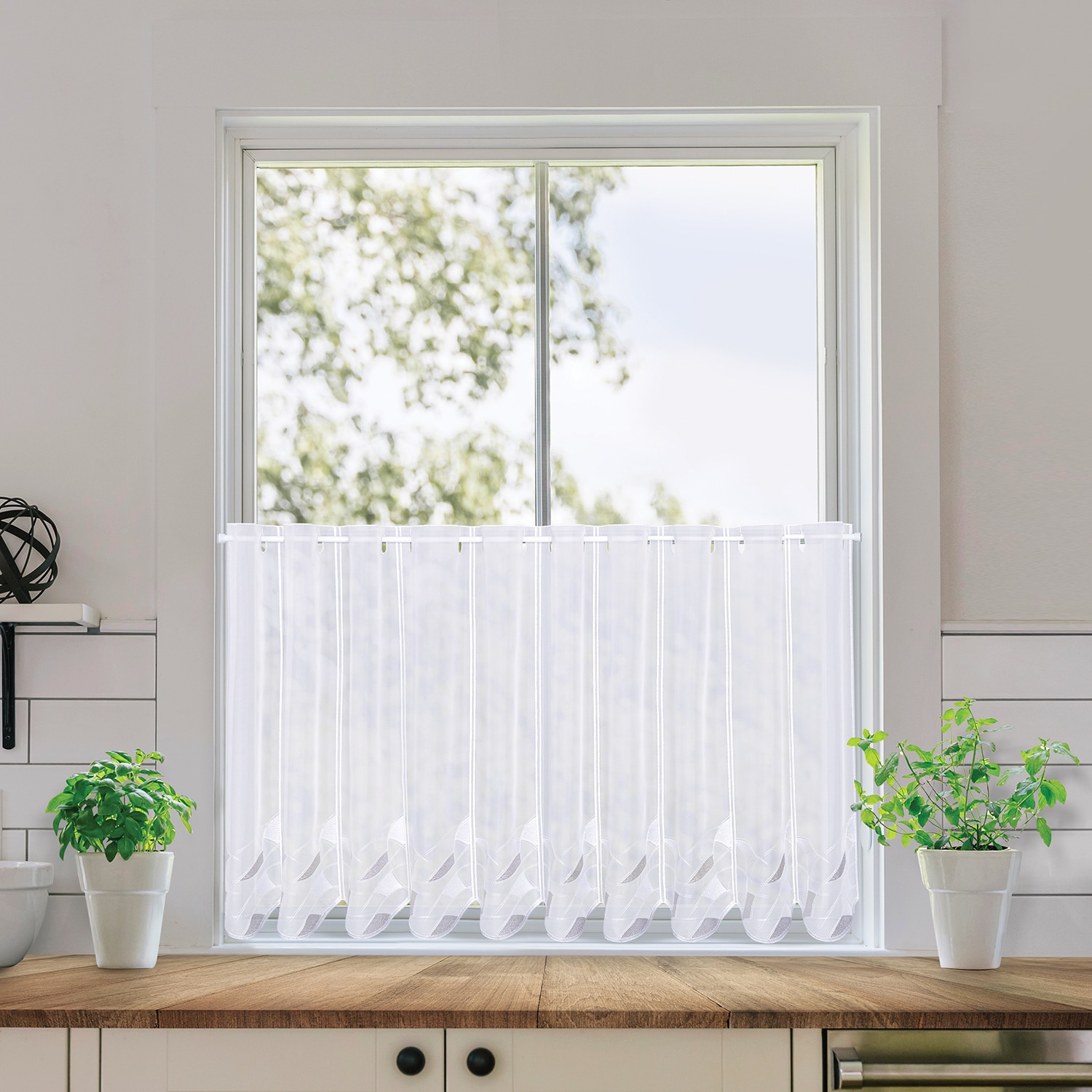 Gerster Scheibengardine "Clara, nach Maß" Durchzuglöcher 1 Stk. tlg. SB-Bis günstig online kaufen