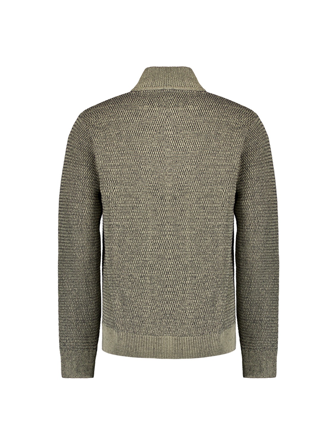 NO EXCESS Rollkragenpullover »No Excess Halber Reißverschluss Pullover Melange«
