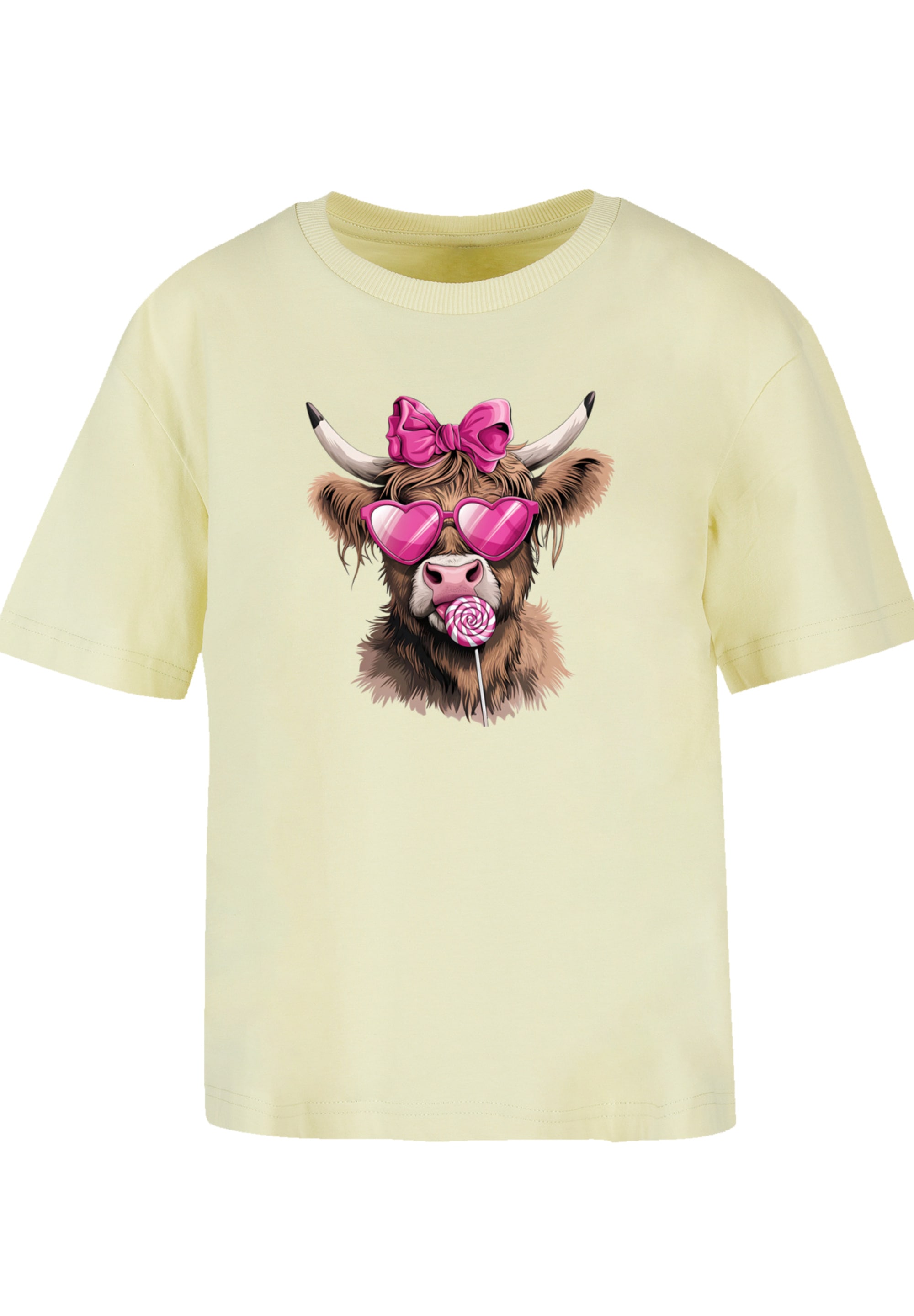 F4NT4STIC T-Shirt »Highland Cow Valentinstag Sonnenbrille«, Premium Qualität