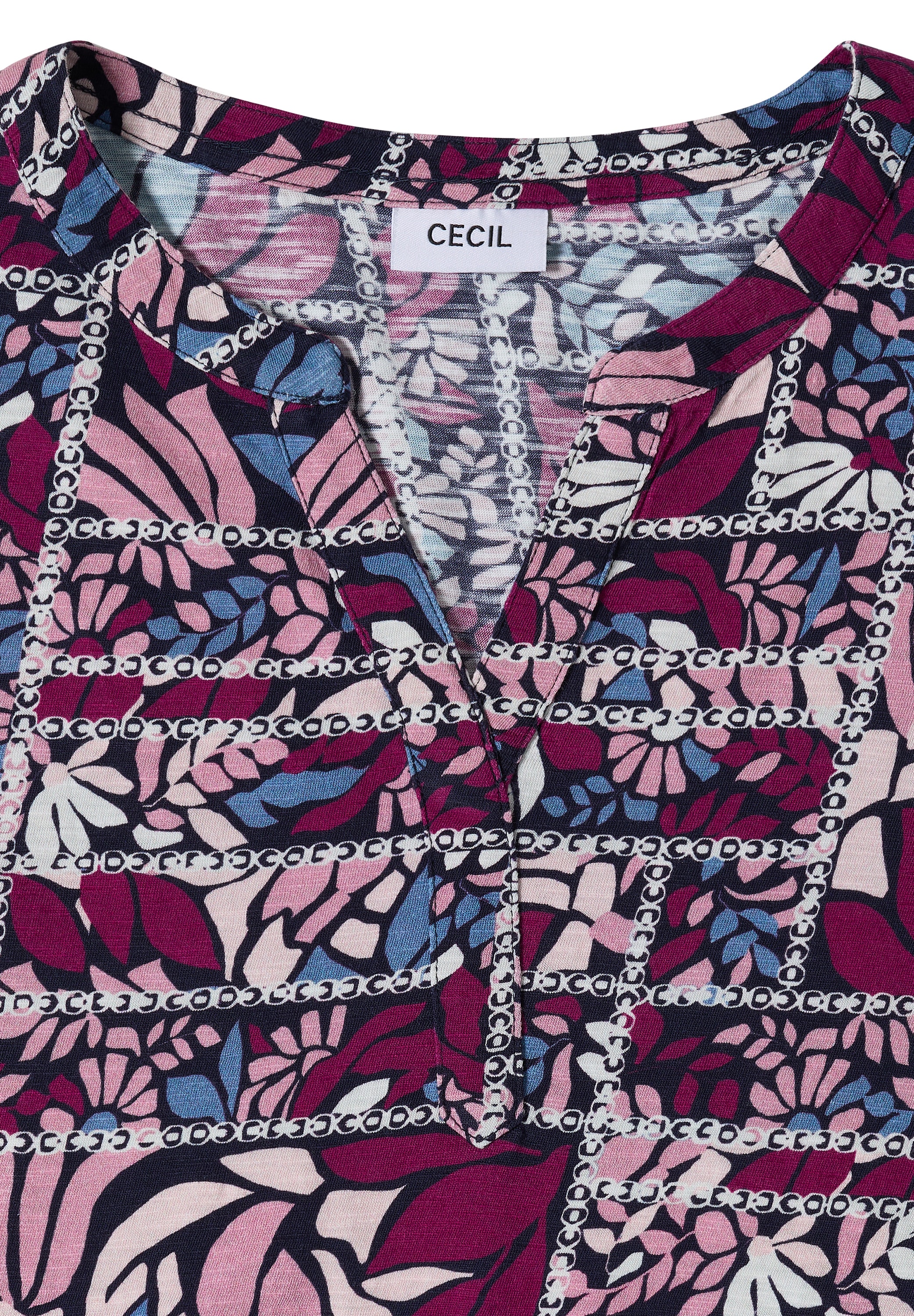 Cecil V-Shirt mit Flammgarn