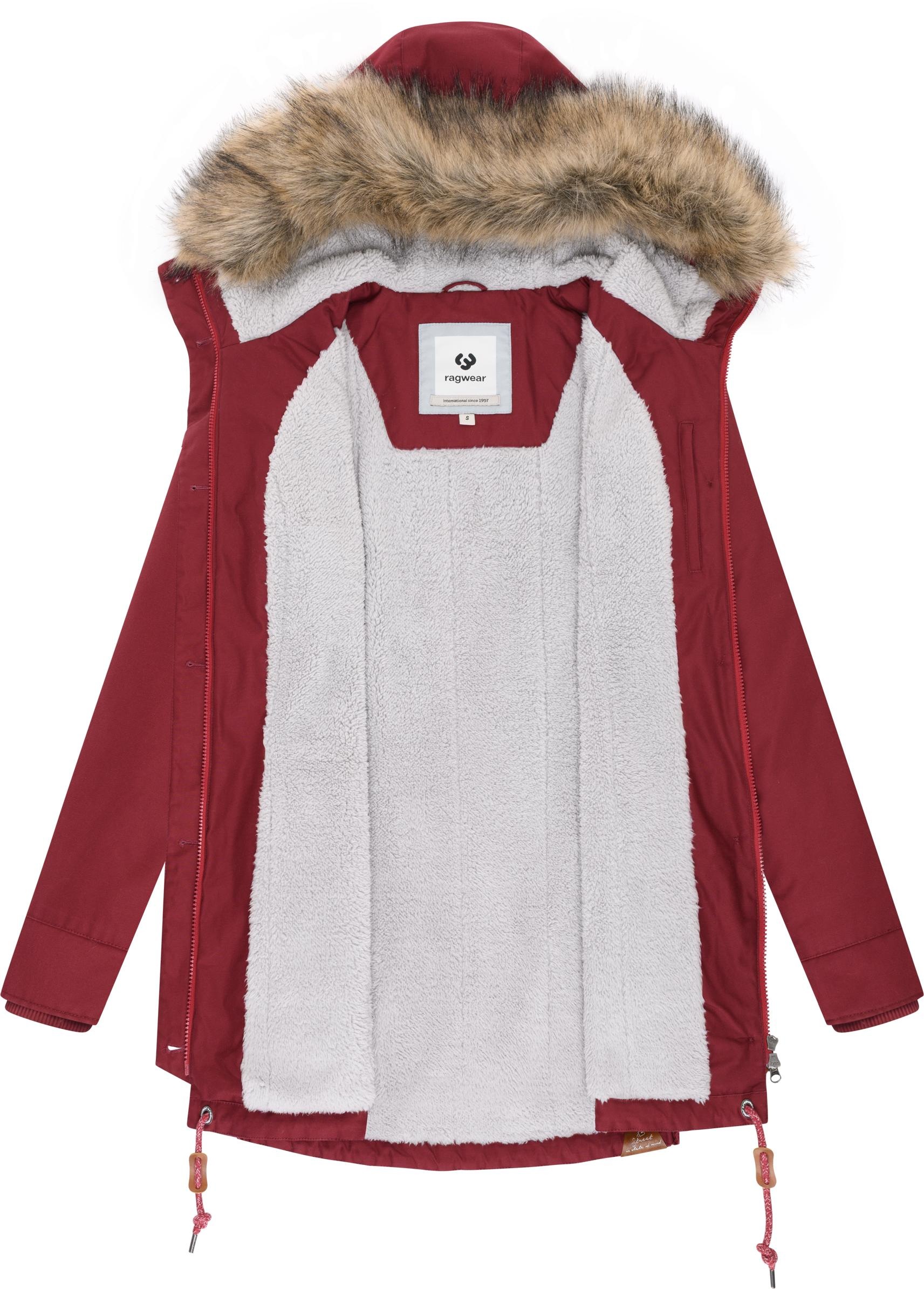 Ragwear Outdoorjacke »Jane YOUMODO«, mit Kapuze, Leicht gefütterte Winterjacke mit Kapuze