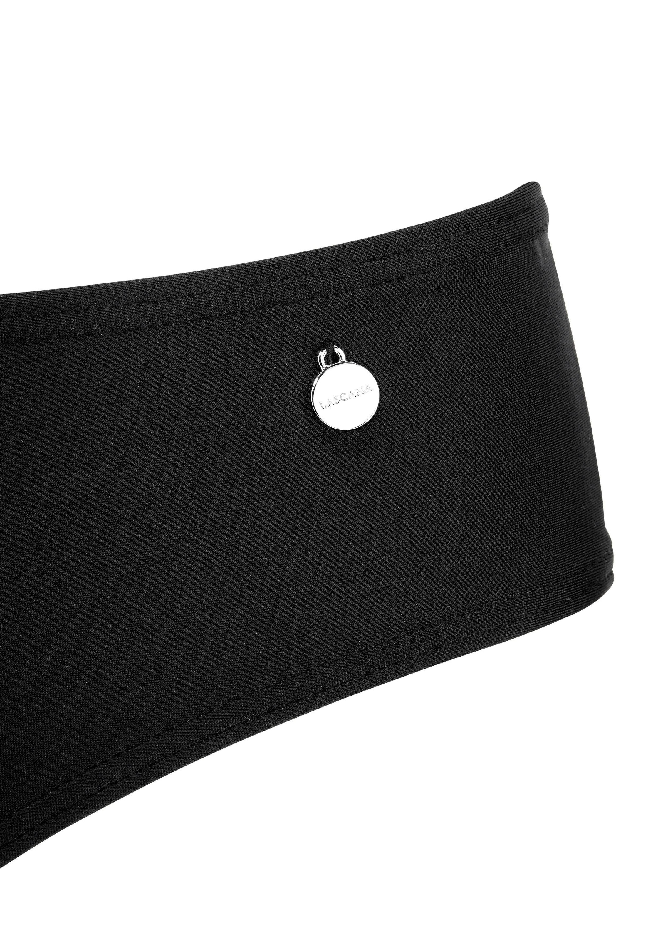 Bikini-Hose LASCANA "Merilyn", Damen, Gr. 42, N-Gr, schwarz, Polyamid, unifarben, Badehosen Bikini-Hose, uni und bedruckt in klassischer Form 3