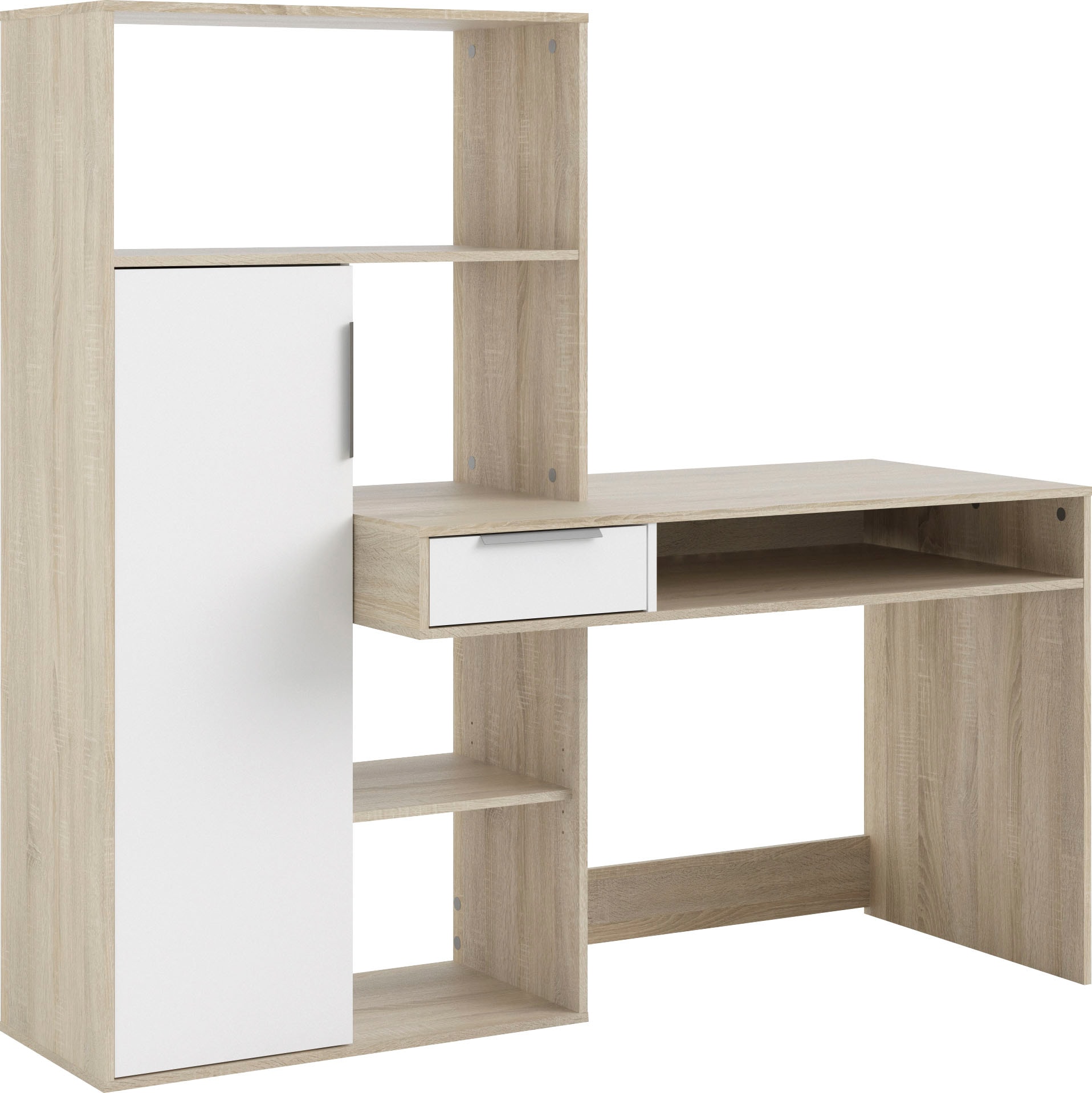 Home affaire Regal-Schreibtisch "Function Plus, Standregal, Aktenregal, Stauraumregal, Multifunktional," mit 1 Schublade, 1 Tür, Regal und Fächern