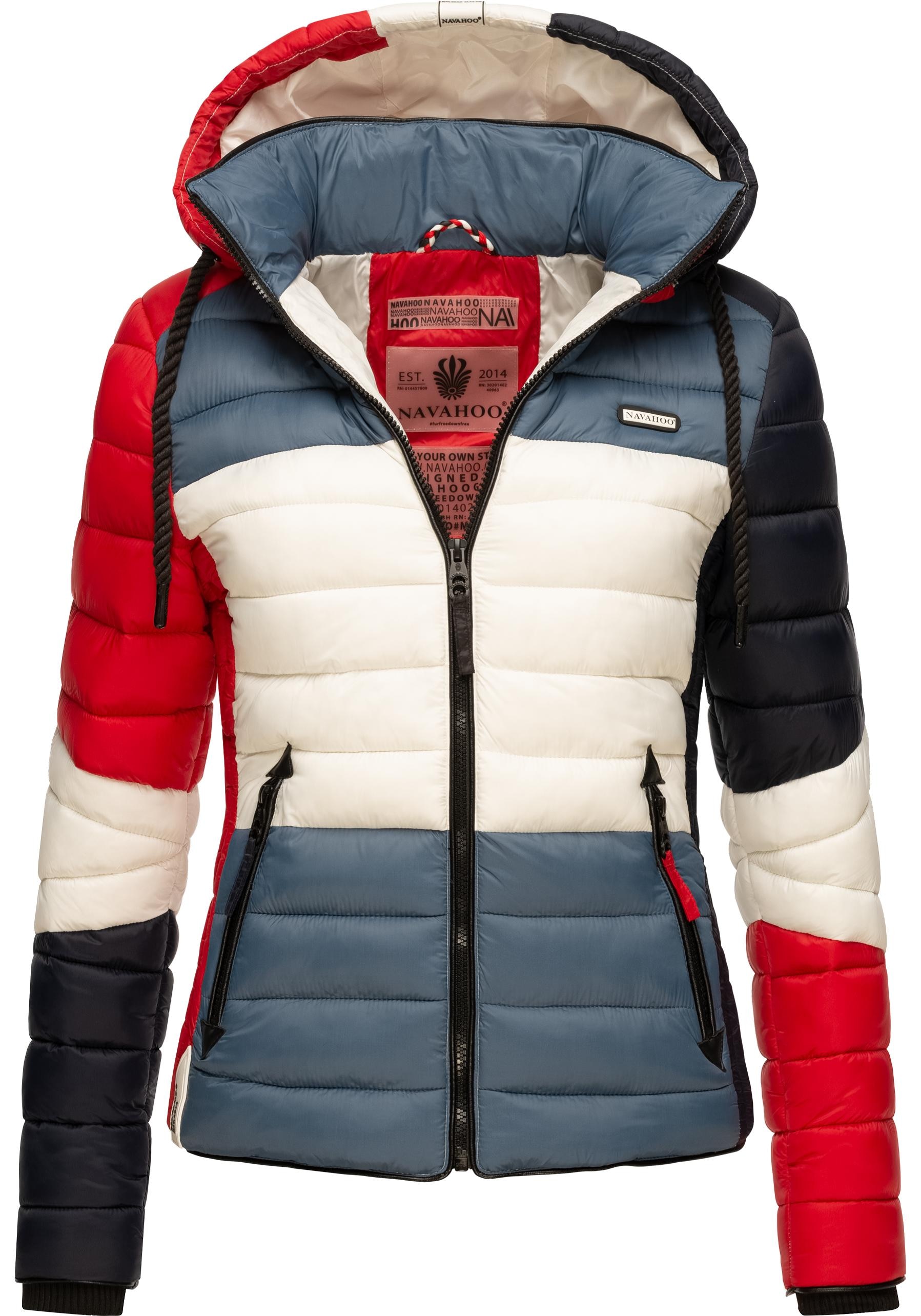 Navahoo Steppjacke "Lulana Multikulti" mitKapuze leichte Übergangsjacke mit günstig online kaufen