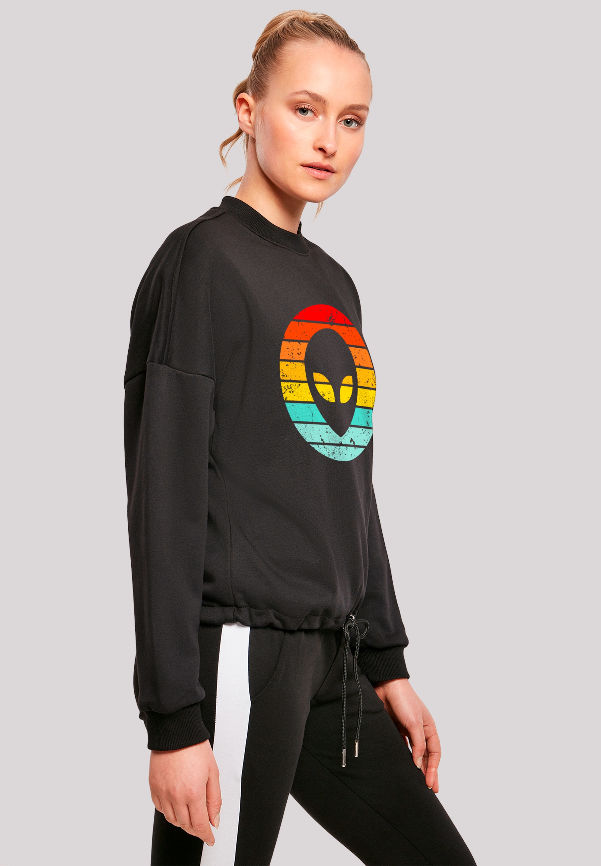 F4NT4STIC Sweatshirt »Alien Retro Sonnenuntergang«, Premium Qualität