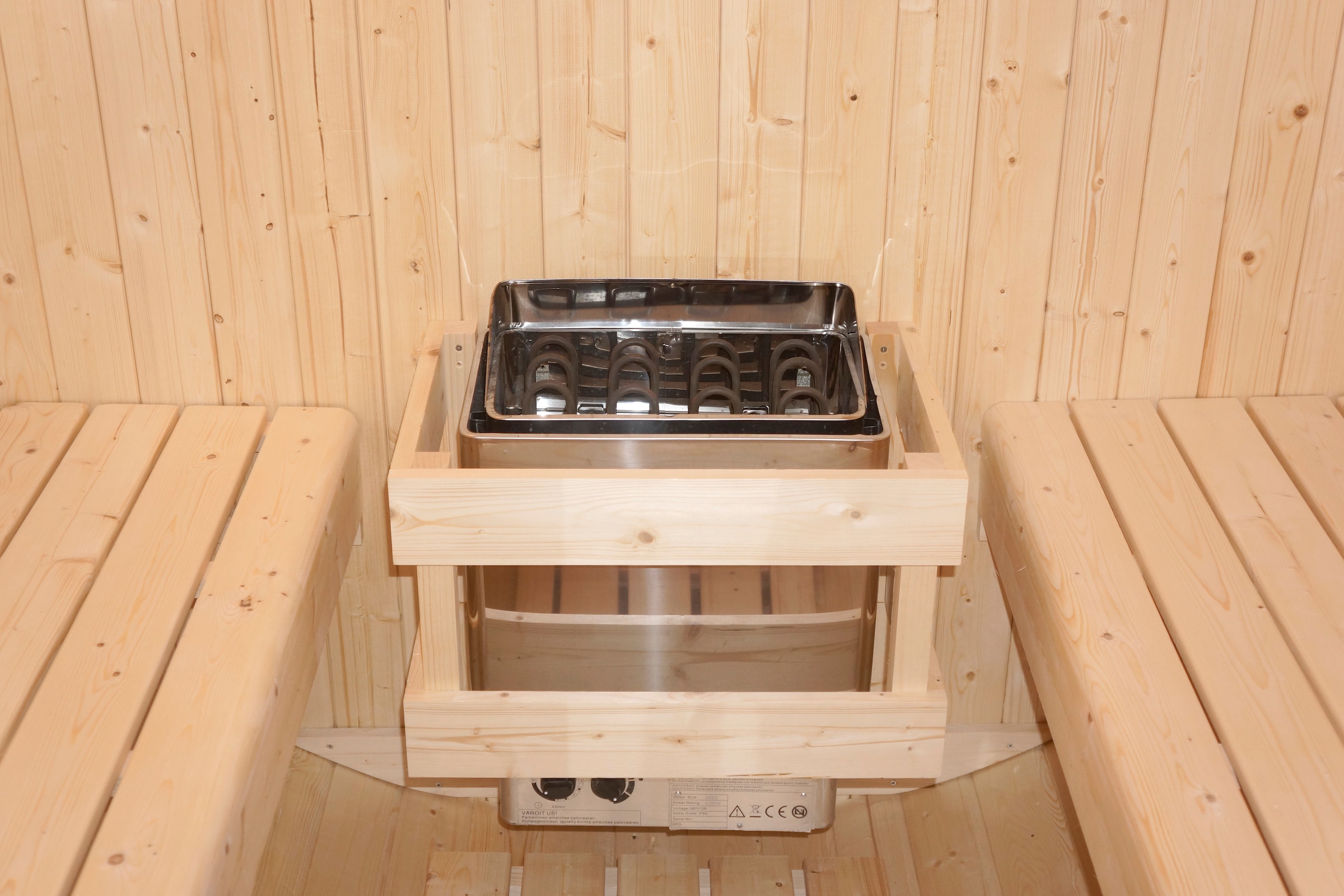 Sanotechnik Fasssauna »»BERGEN«« geeignet für 4 Personen, Fichetnholz