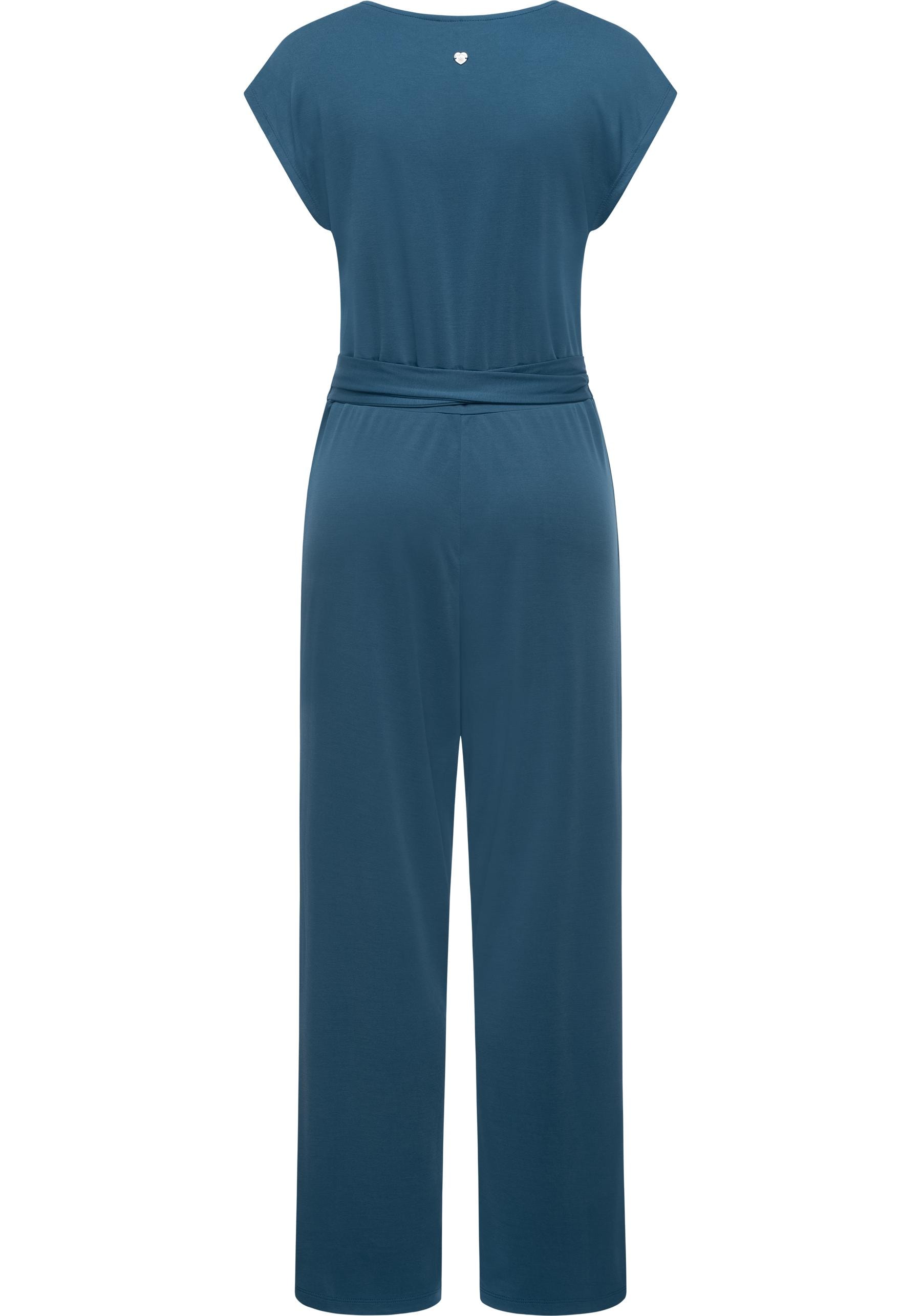 Ragwear Jumpsuit »Goldea«, Langer Damen Overall mit Bindegürtel