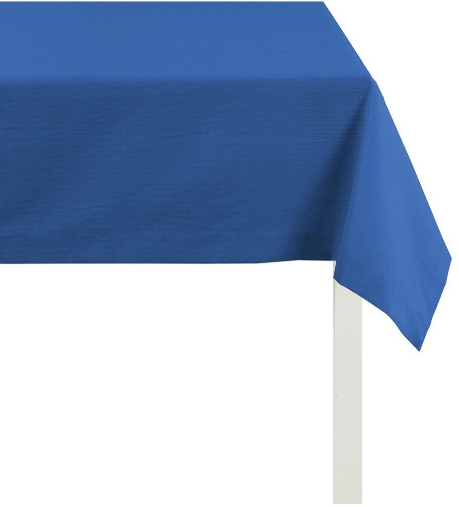 Tischdecke APELT, B:100cm L:100cm, blau, Baumwolle, Polyester, Tischdecken, "4362 Rips - UNI", Wasser- und Schmutzabweisend
