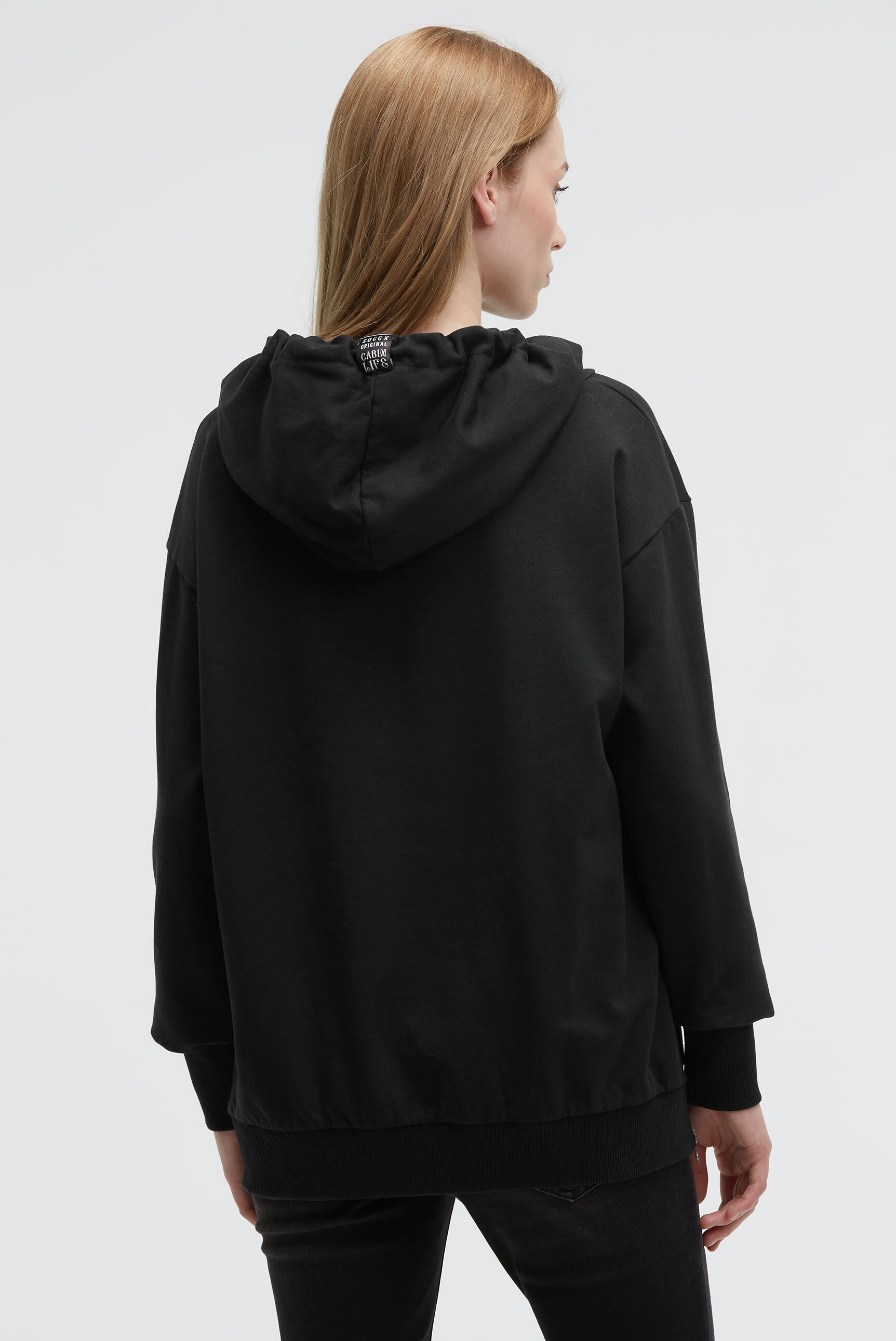 SOCCX Kapuzensweatshirt, mit Reißverschluss an den Seiten