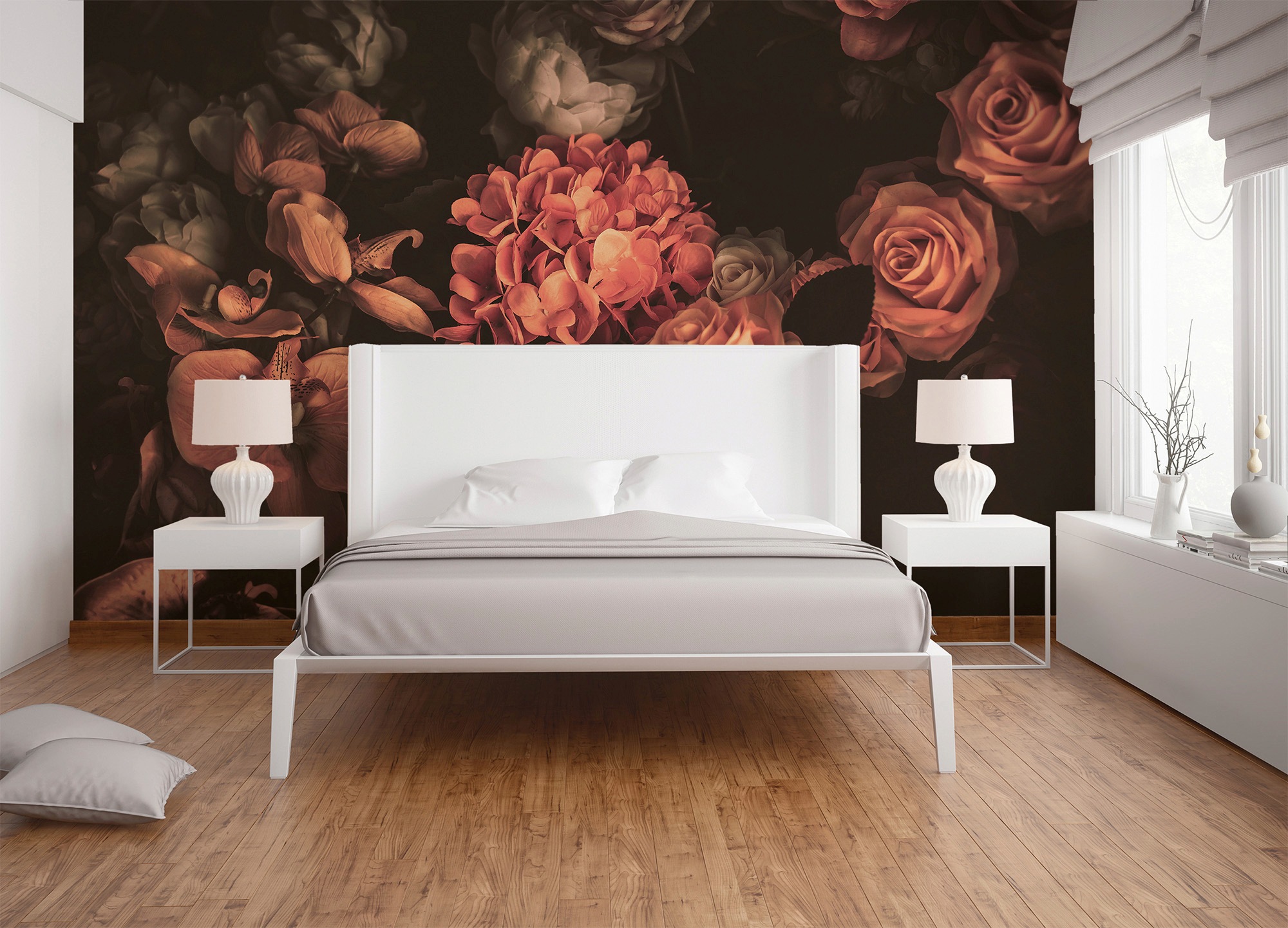 living walls Fototapete »Designwalls Romantic Flowers 2« glatt Vlies, Wand, Schräge, Decke