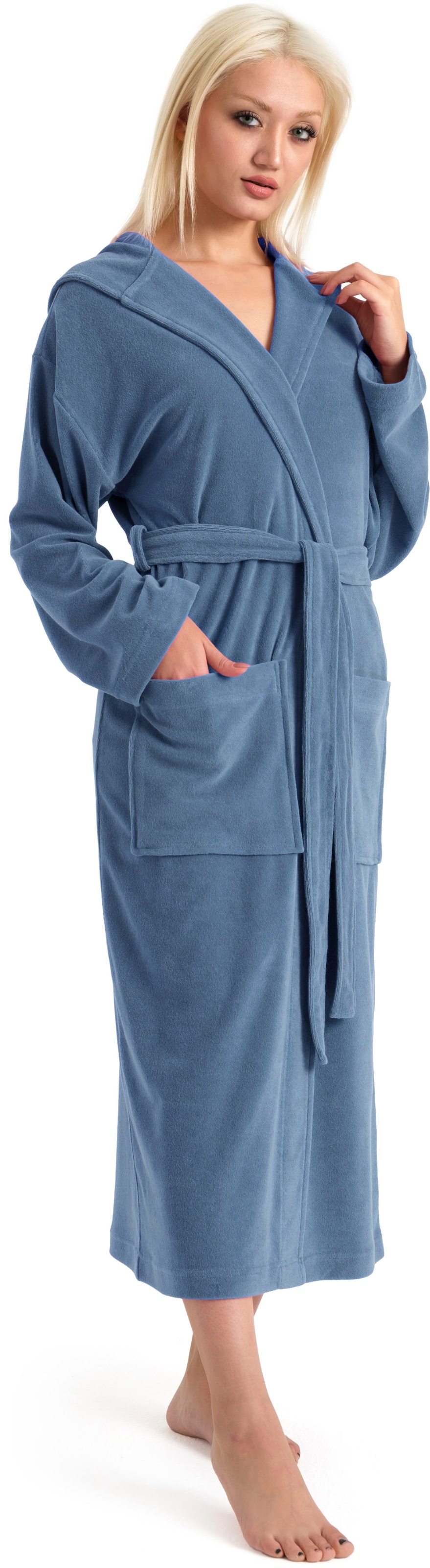 my home Damenbademantel "Jule, ideal für Sauna & Spa, Hotelbademantel, Morg günstig online kaufen