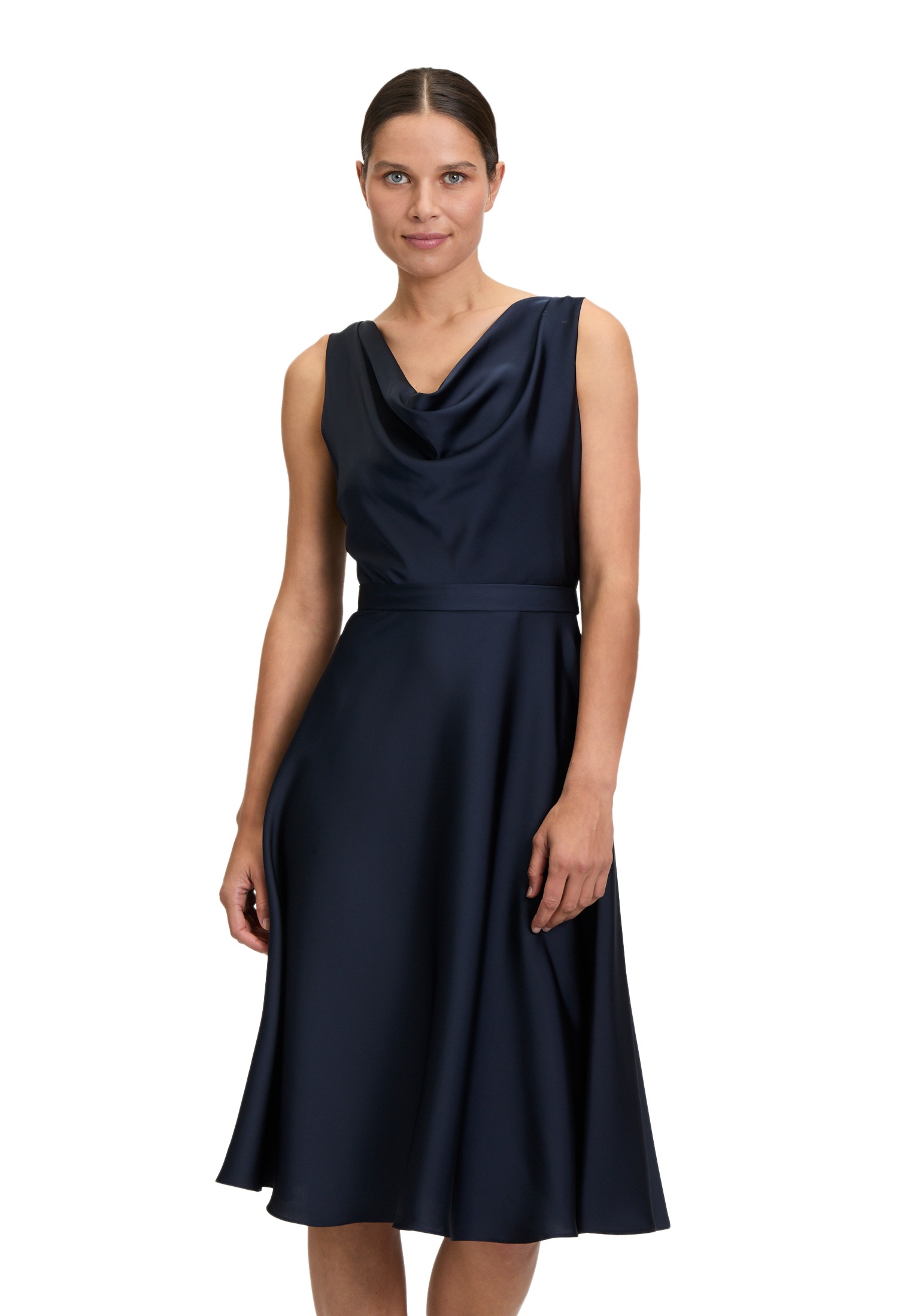 Vera Mont Cocktailkleid "Damen Cocktailkleid mit Wasserfallausschnitt" Naht günstig online kaufen