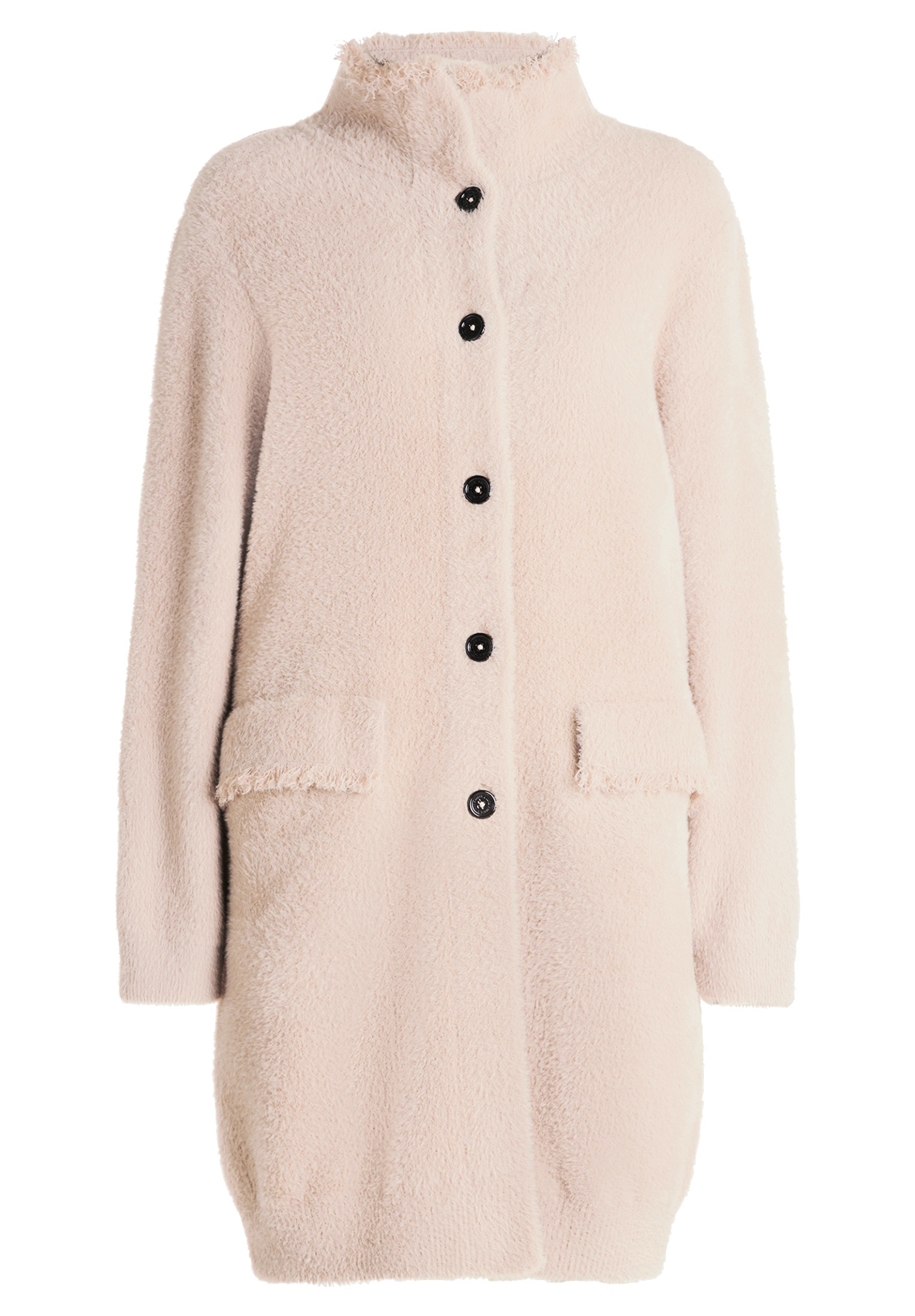 Amber & June Strickjacke »Amber & June Winter-Strickjacke mit aufgesetzter Brusttasche«