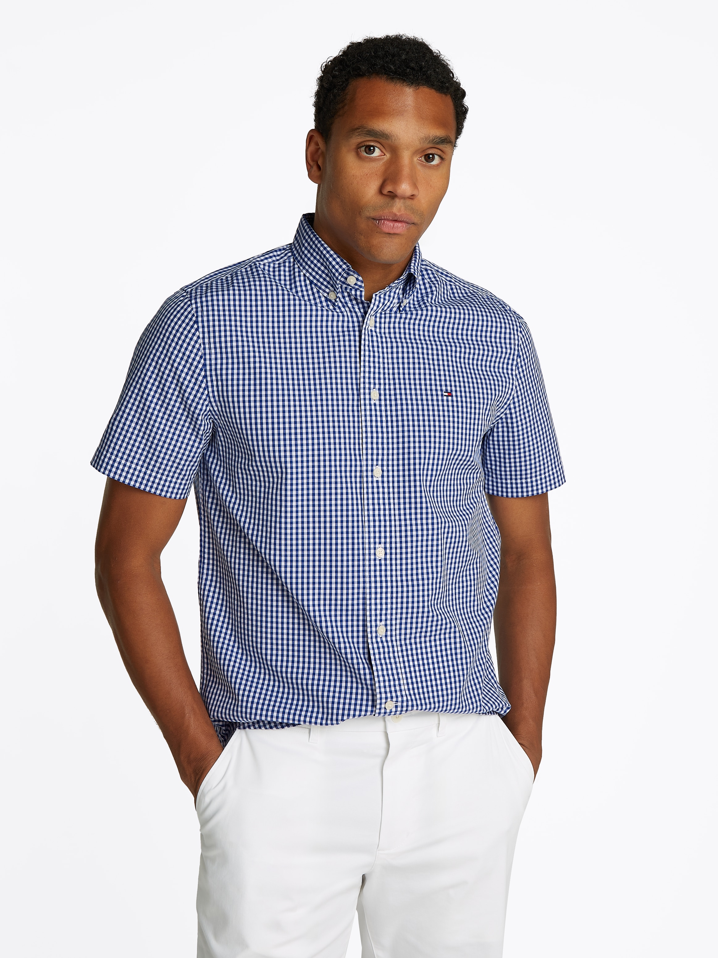Tommy Hilfiger Kurzarmhemd »FLEX POPLIN CHECK SS RF SHIRT«