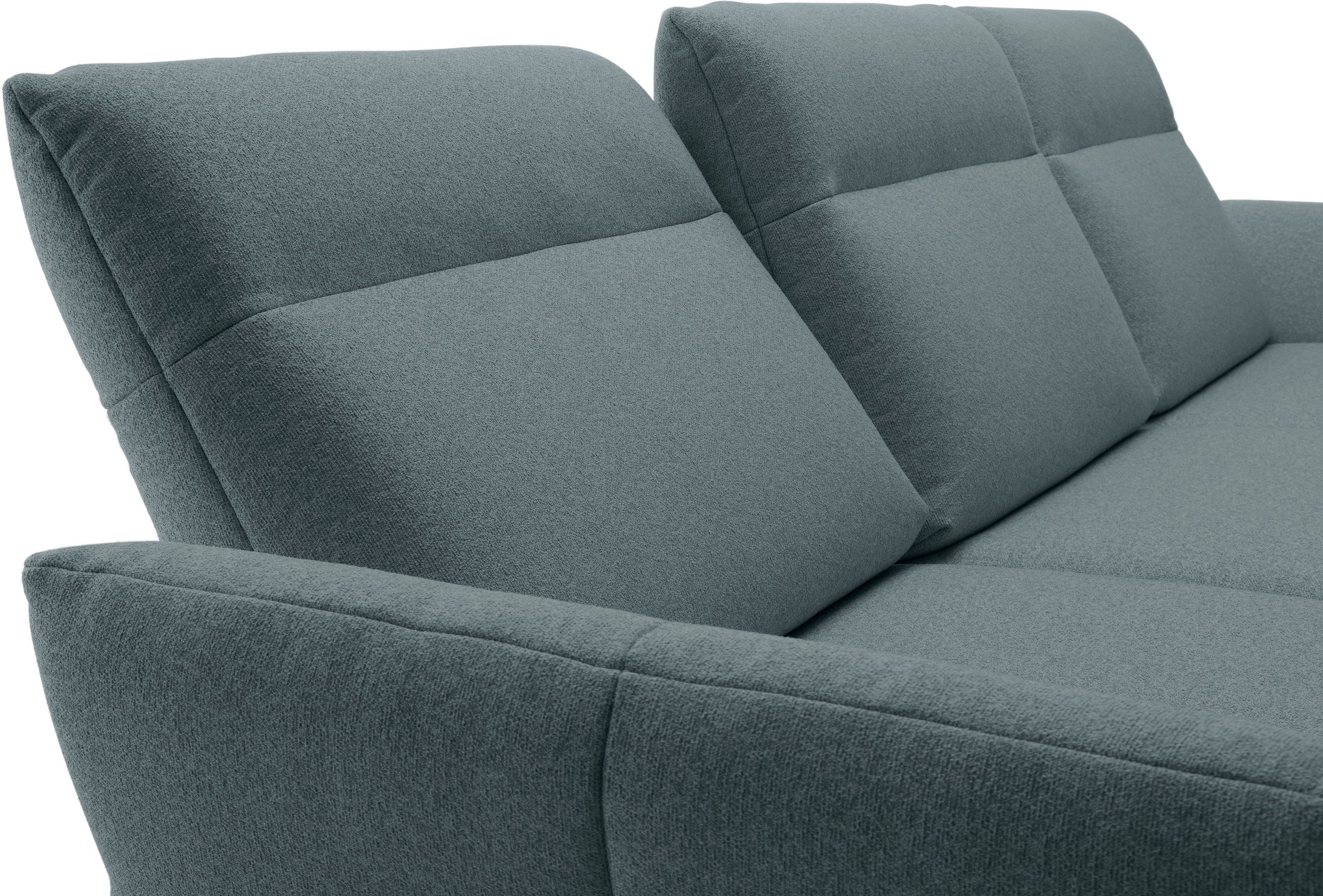 Creation BY ROLF BENZ Ecksofa »CR.460«, Sockel in Eiche, Alugussfüße in umbragrau, Breite 298 cm