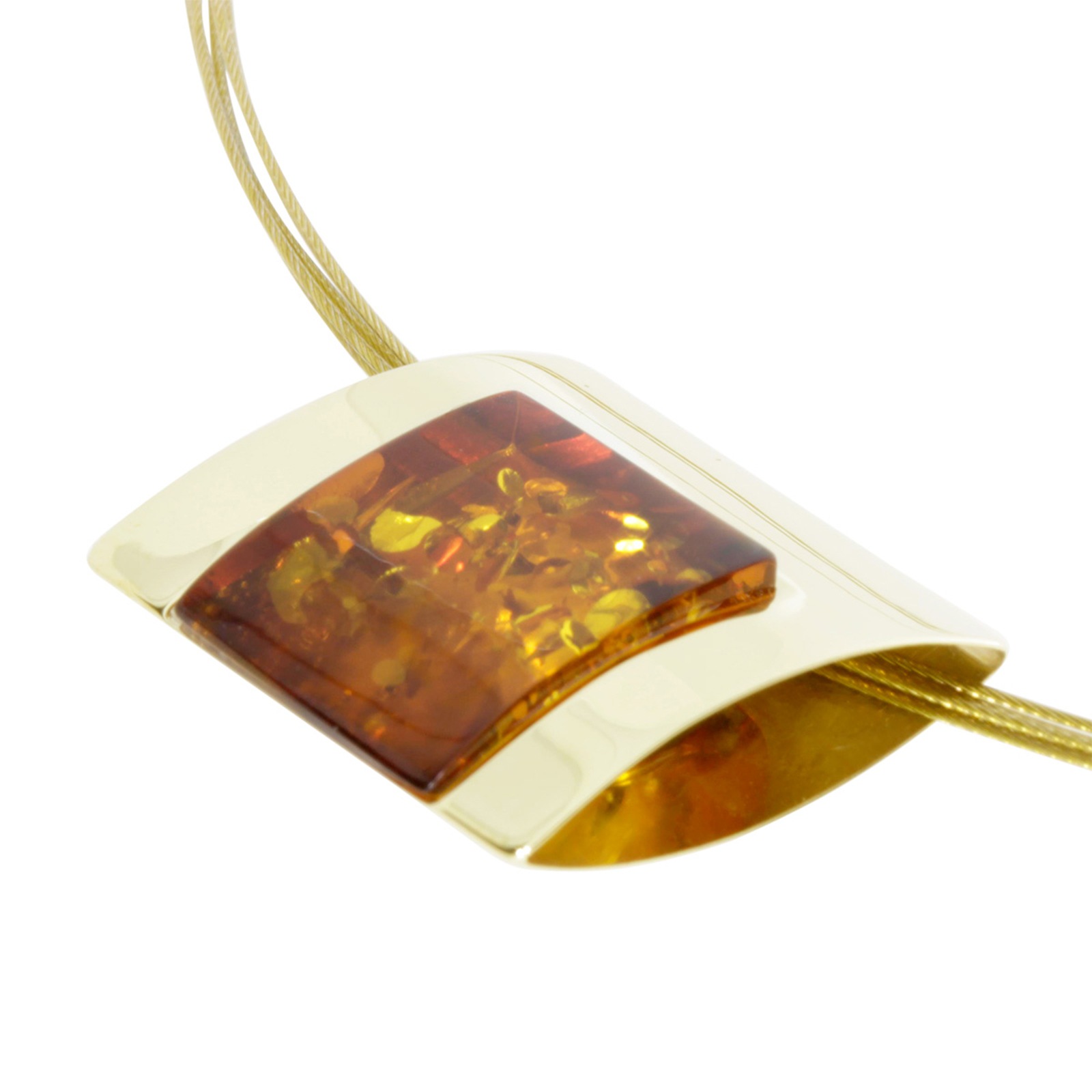 OSTSEE-SCHMUCK Kette mit Anhänger »Ostsee-Schmuck Halsreif mit Anhänger Gleiter-Urte«, (2 tlg.)