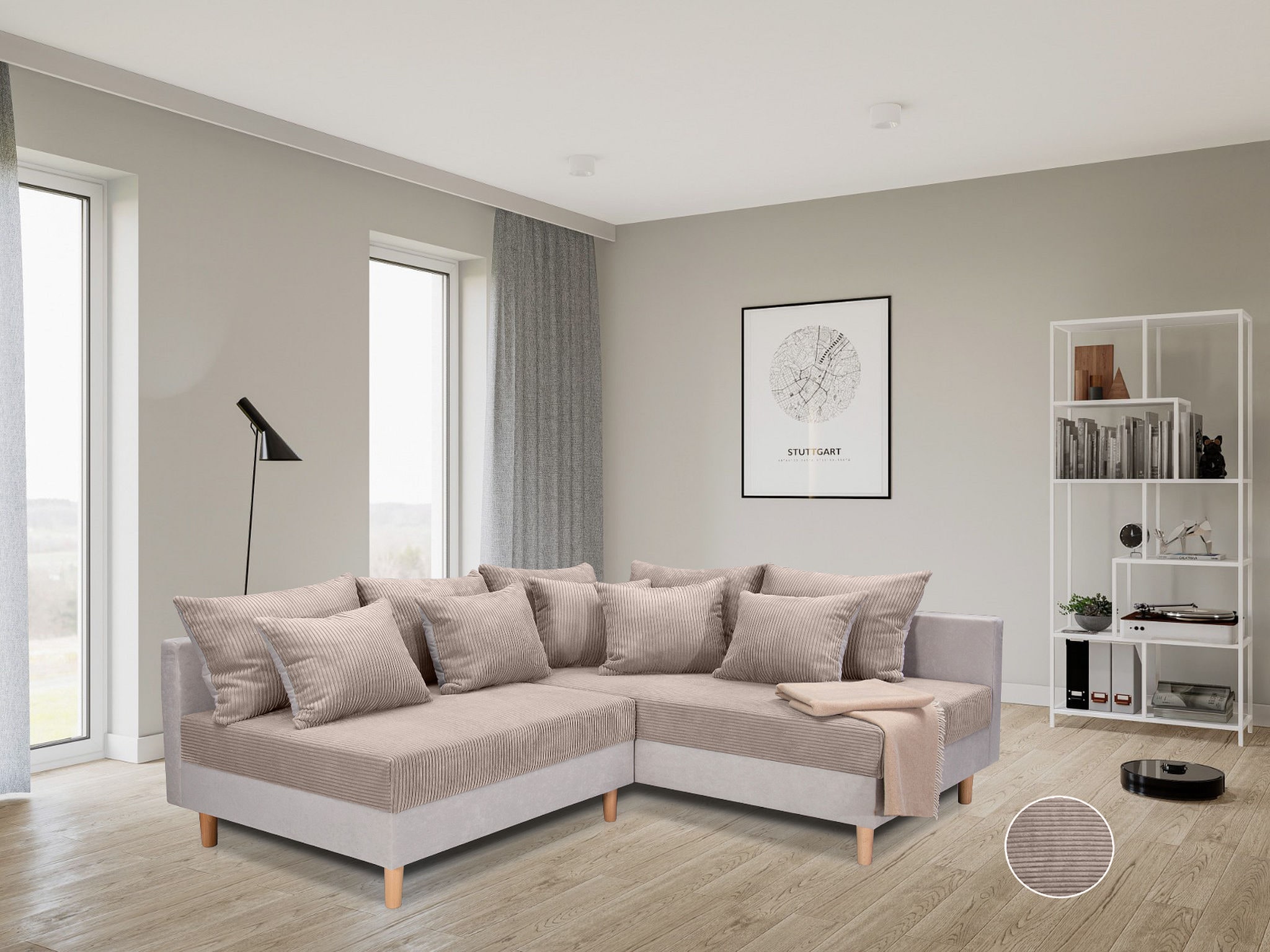 COLLECTION AB Ecksofa "Anton L-Form, B: 201 cm" 5 Zierkissen, Federkern