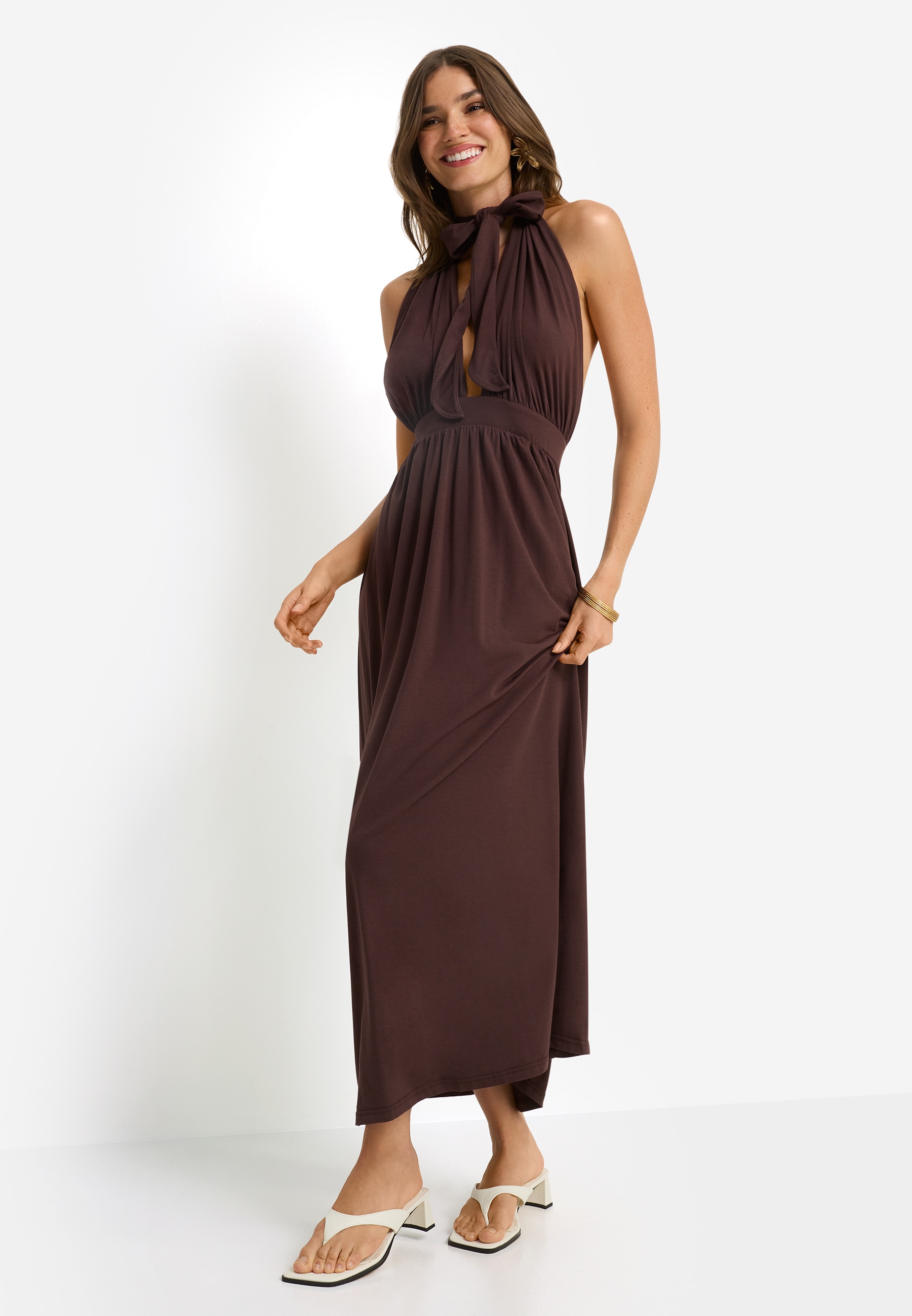 LSCN by LASCANA Neckholderkleid in Maxilänge