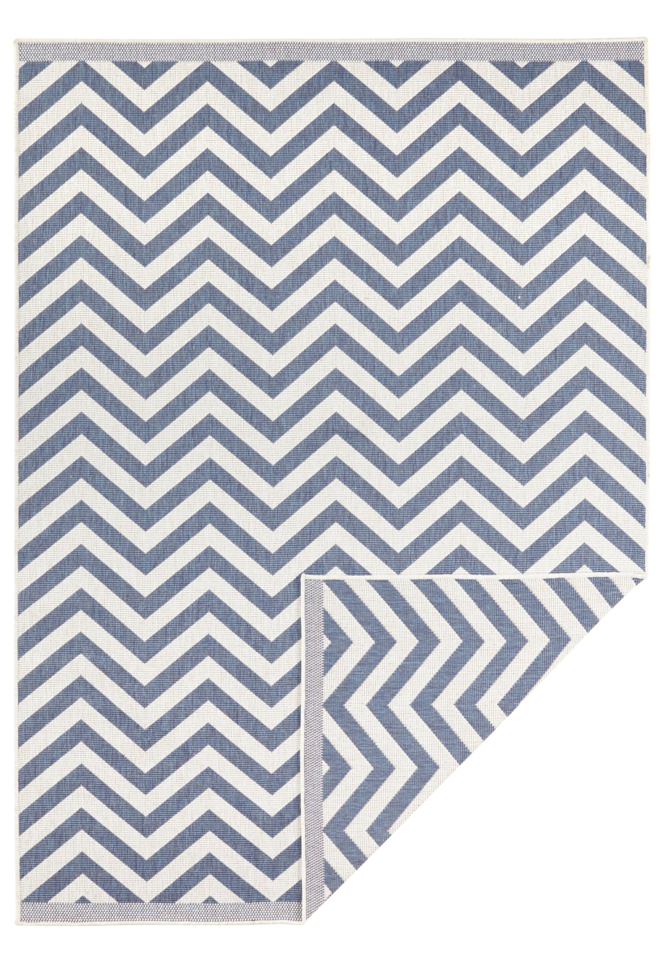 NORTHRUGS Teppich »Palma Wendeteppich«, rechteckig, 5 mm Höhe, In-& Outdoor, Wetterfest, Balkon, Läufer, Wohnzimmer, Wasserfest