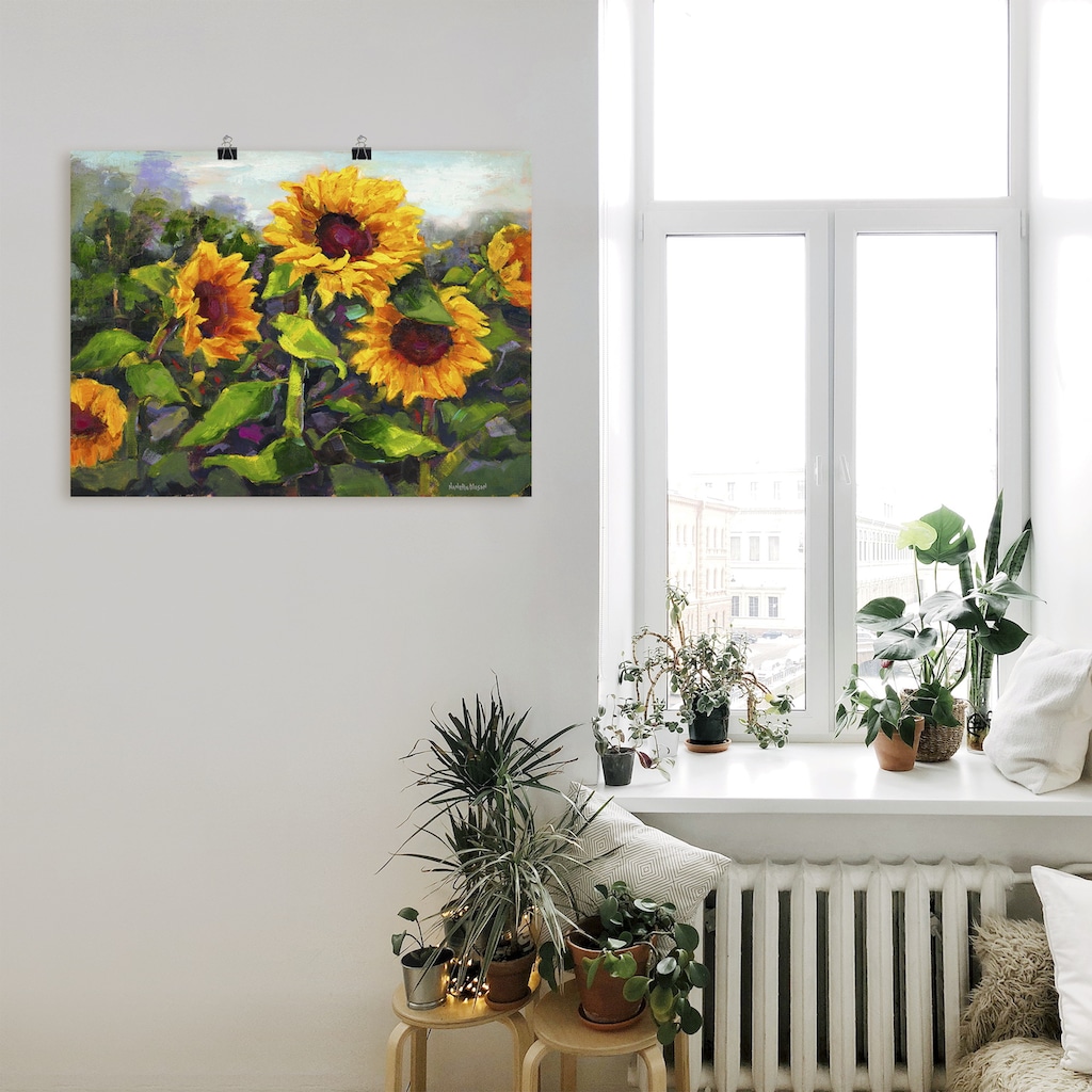 Artland Wandbild »Das Erwachen der Sonnenblumen IV«, Blumen, (1 St.)