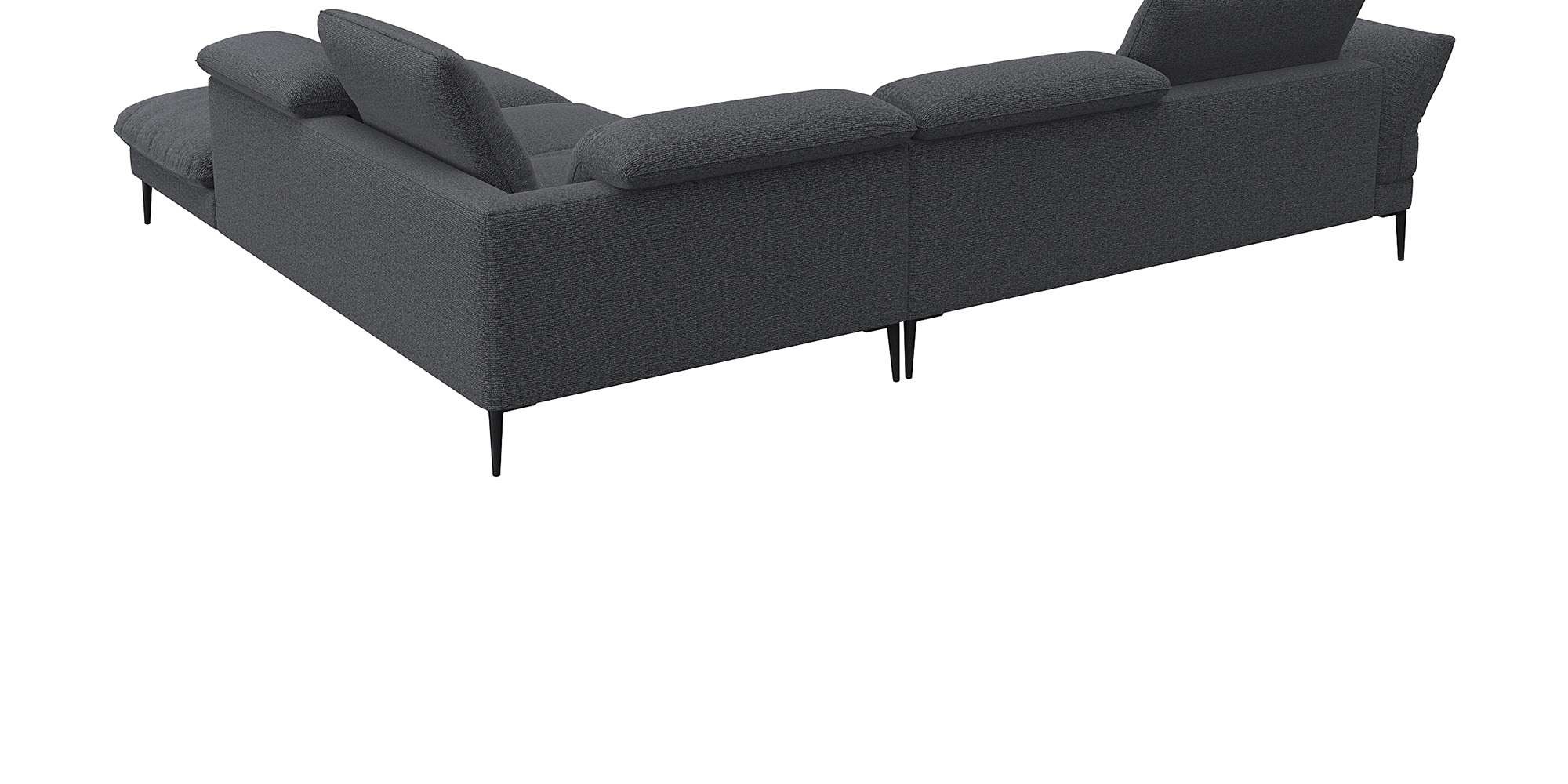 Flexlux Salino Corner Sofa with Ottoman Anthracite 6