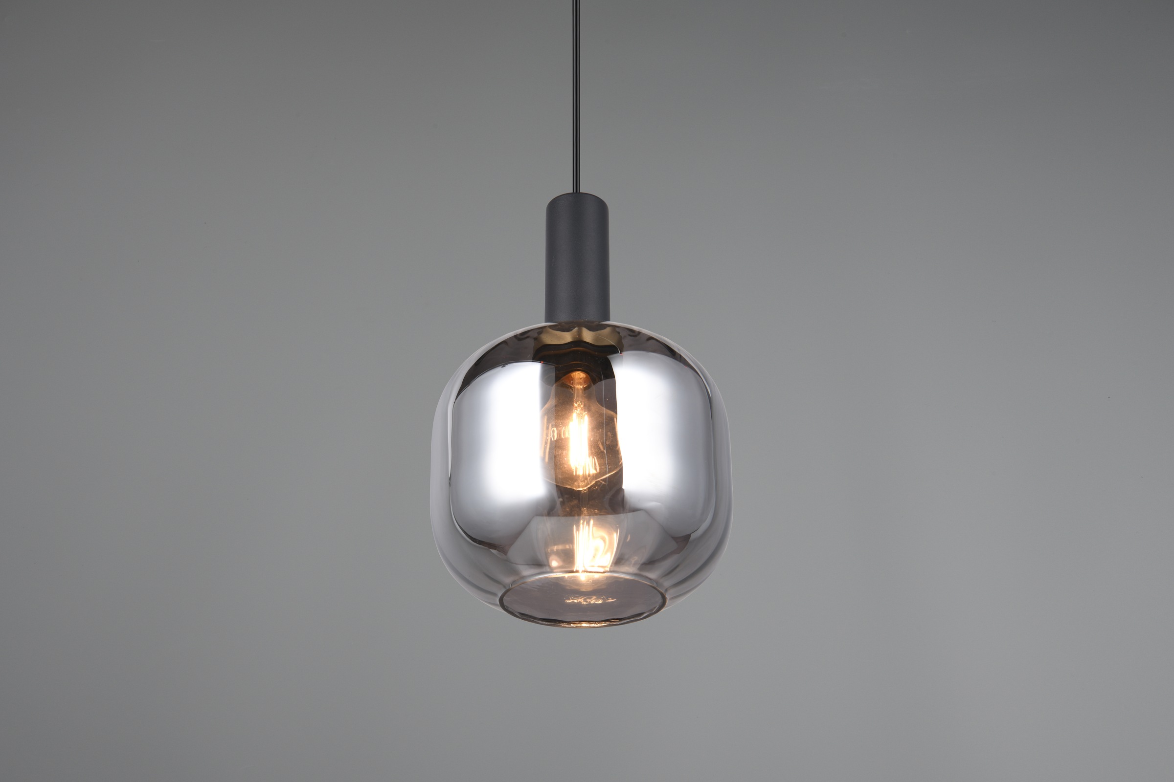 TRIO Leuchten Pendelleuchte »DIVA, E27 Hängelampe 1-flammig mit Glasschirm, exkl 1xE27 max 10W« E27 1 Stk. warmweiß - kaltweiß höhenverstellbar bis max 150cm, Ø 20cm, Hängeleuchte Wohnzimmer Küche