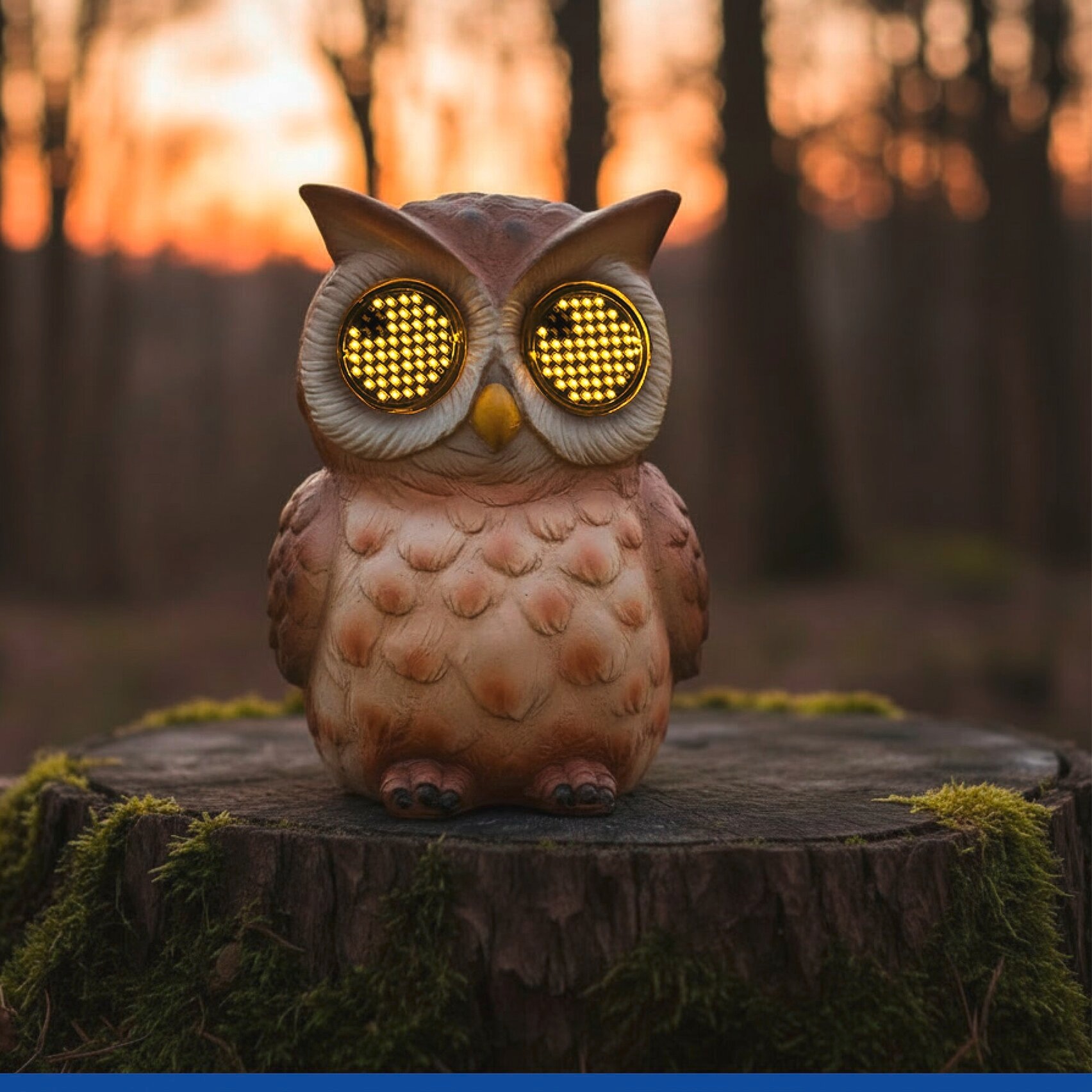 Maximex LED Dekofigur »Modell Blinky Eyes Eule« Warmweiß solarbetriebene Gartenfigur mit leuchtenden Augen, für Garten & Balkon