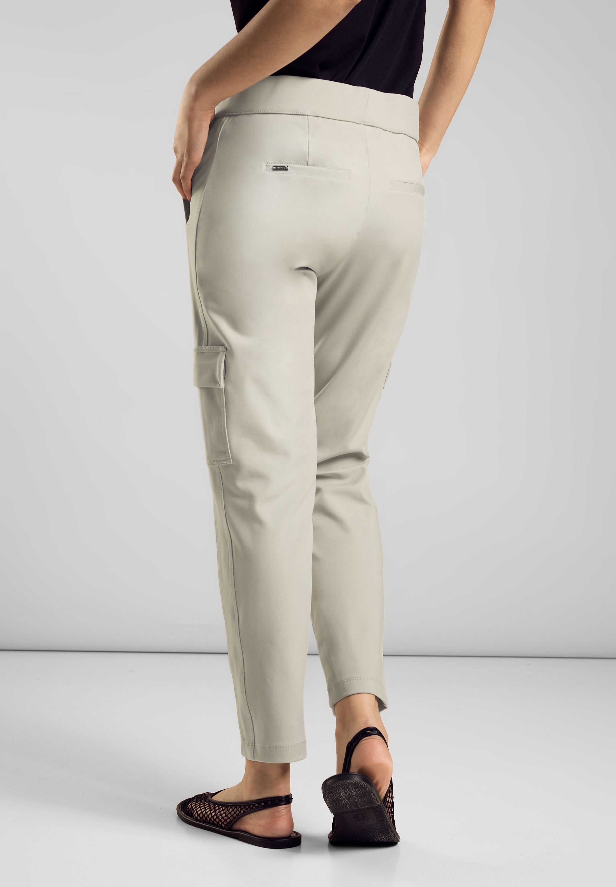 STREET ONE Cargohose, softer Materialmix
