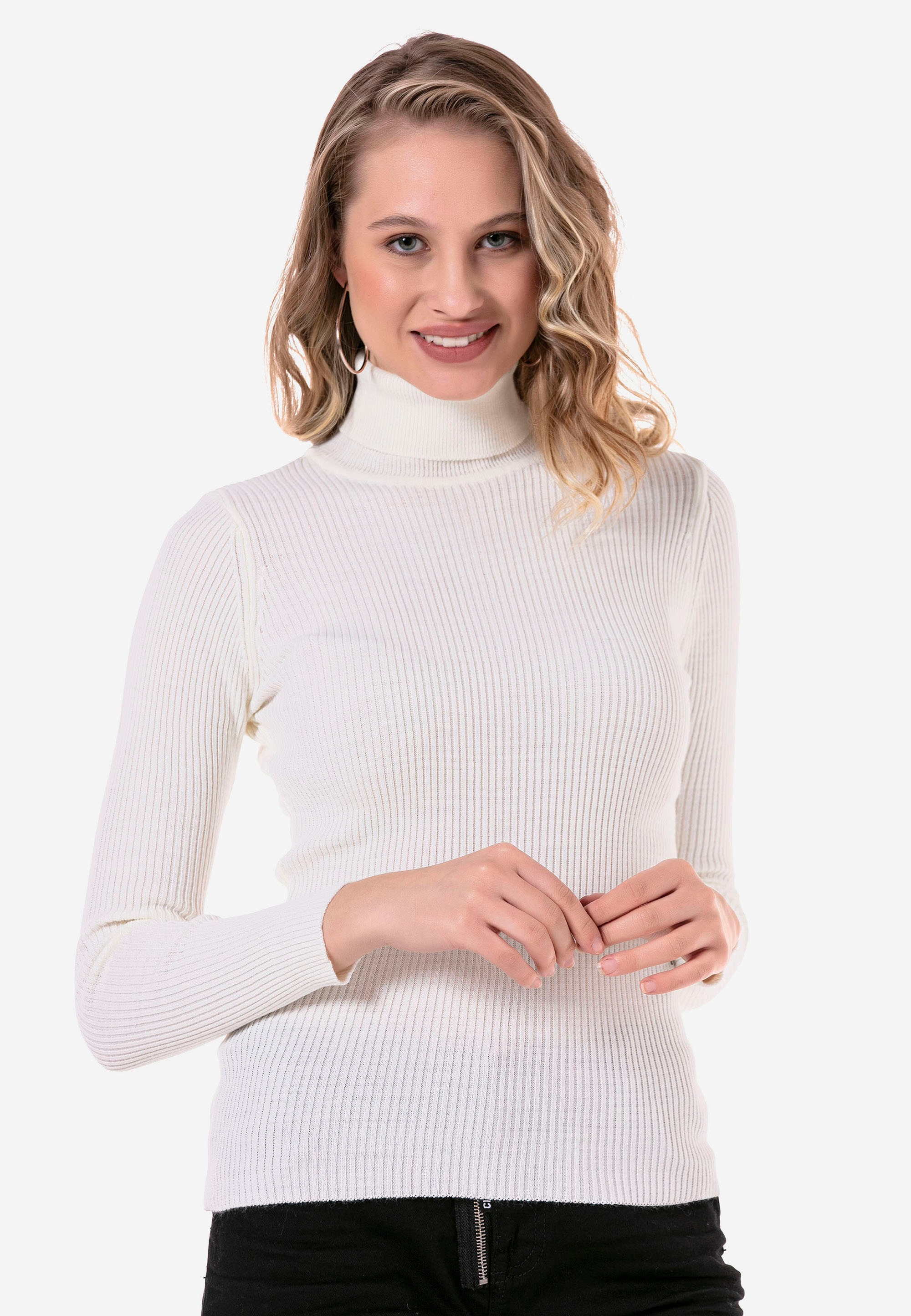 Cipo & Baxx Rollkragenpullover, in elegantem Design