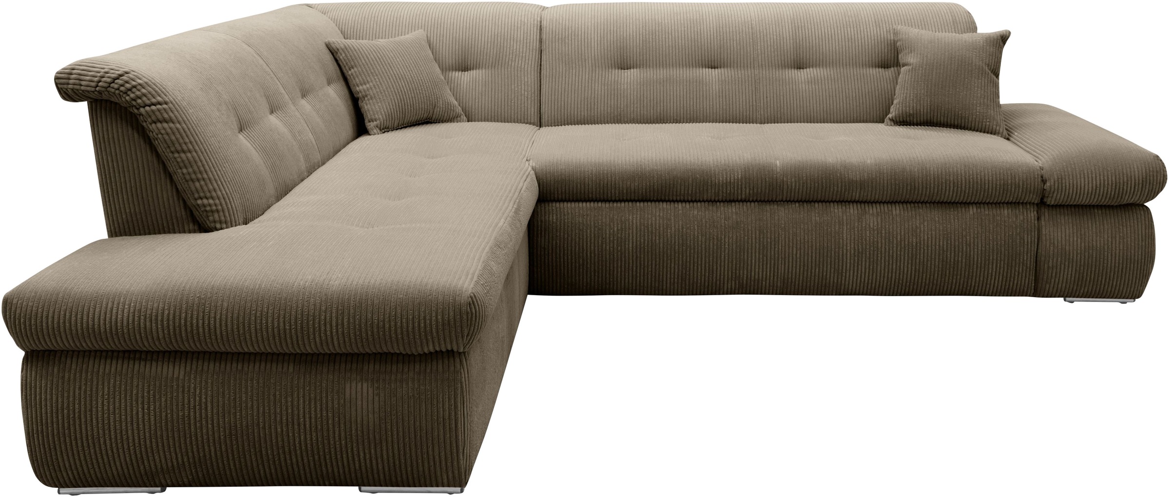 DOMO collection Ecksofa "Moric L-Form" wahlweise mit Bettfunktion und Armle günstig online kaufen