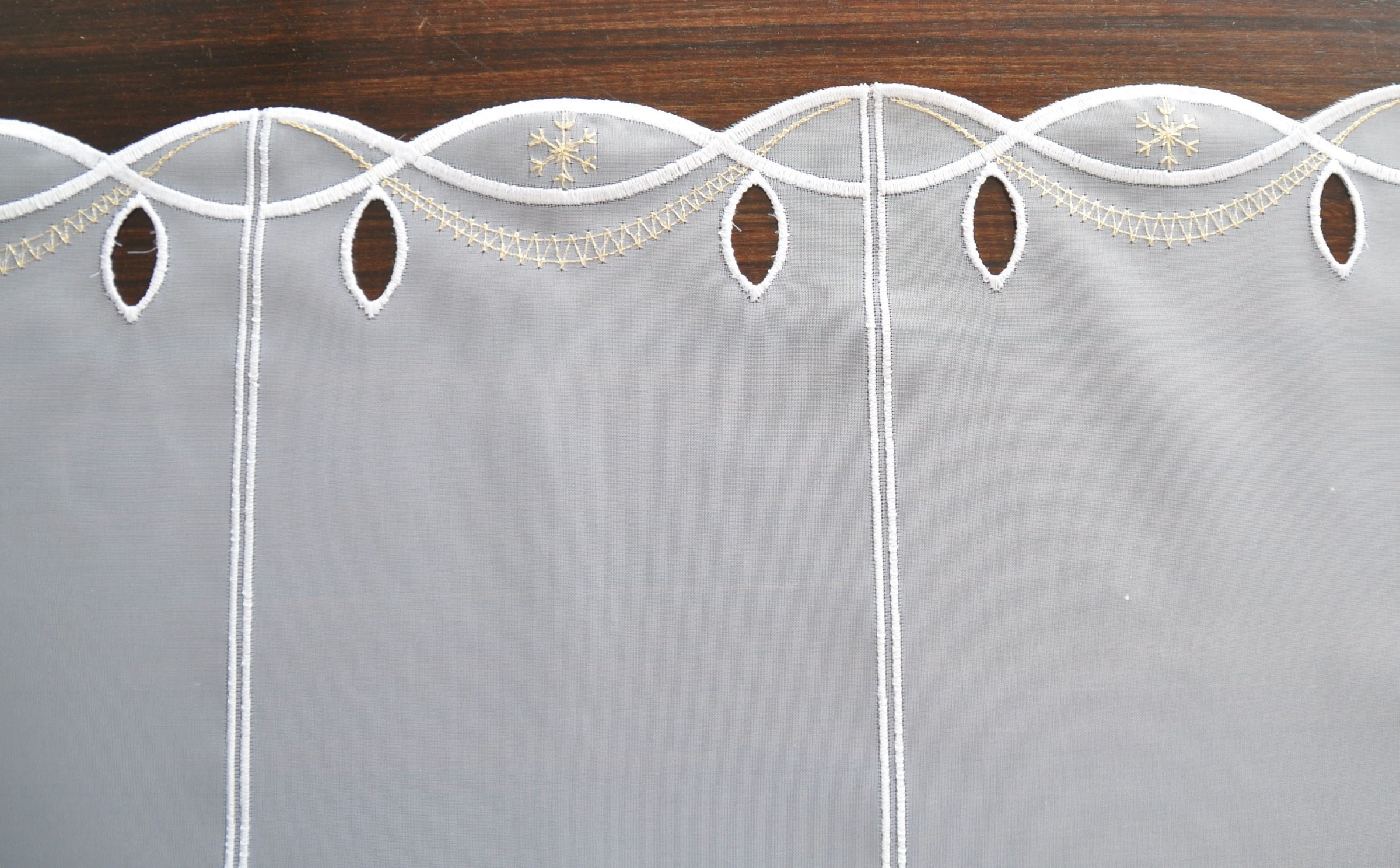 Stickereien Plauen Panneaux "Weihnachtsdorf" Stangendurchzug 1 Stk. tlg. Ku günstig online kaufen