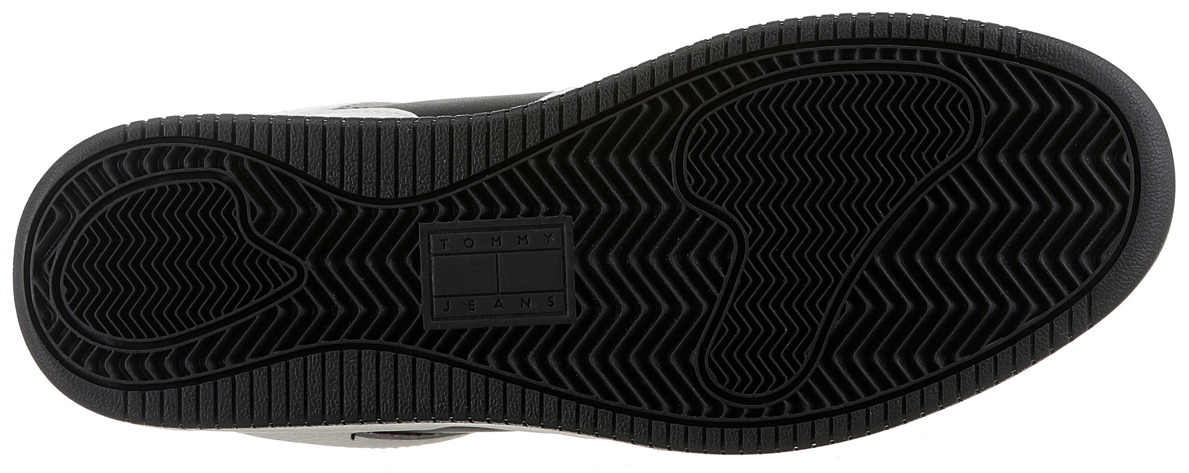 Tommy Jeans Plateausneaker »TJM RETRO BASKET CUPSOLE TUMBLE«, Freizeitschuh, Halbschuh, Schnürschuh mit gepolstertem Schaftrand