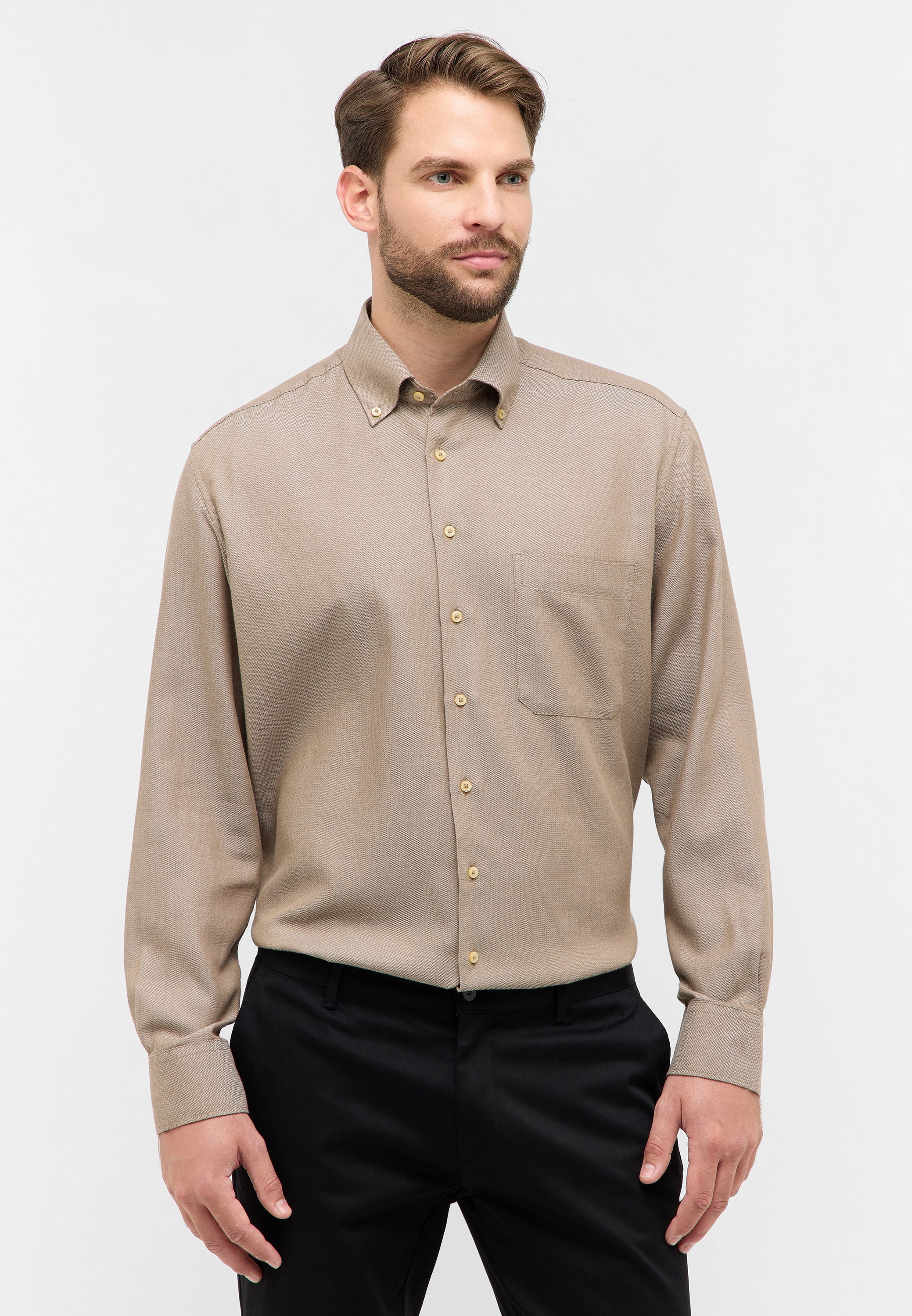 Eterna Langarmhemd "COMFORT FIT" EASY IRON (bügelleicht) günstig online kaufen