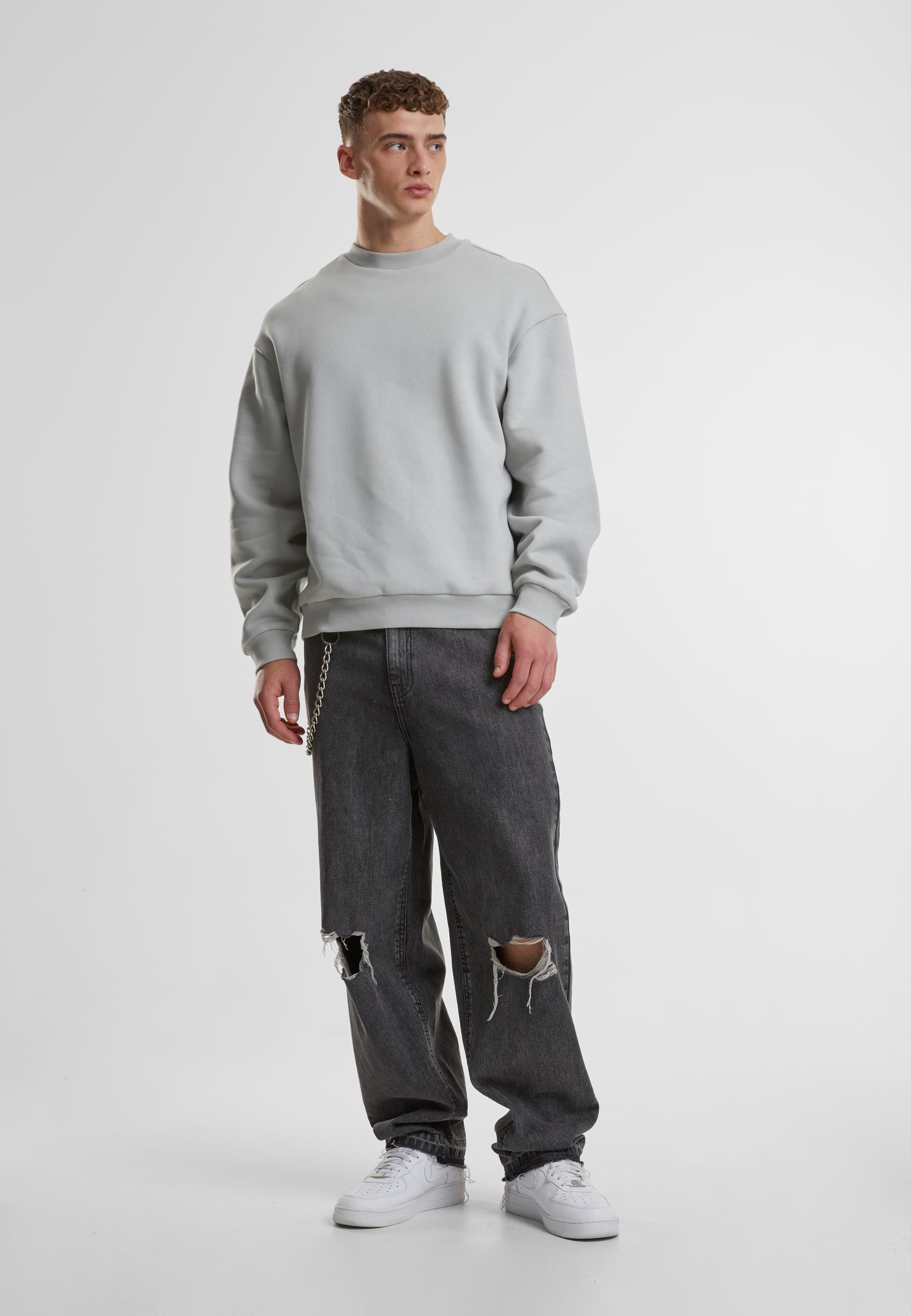 URBAN CLASSICS Rundhalspullover »Urban Classics Fluffy Crewneck«, (1 tlg.)