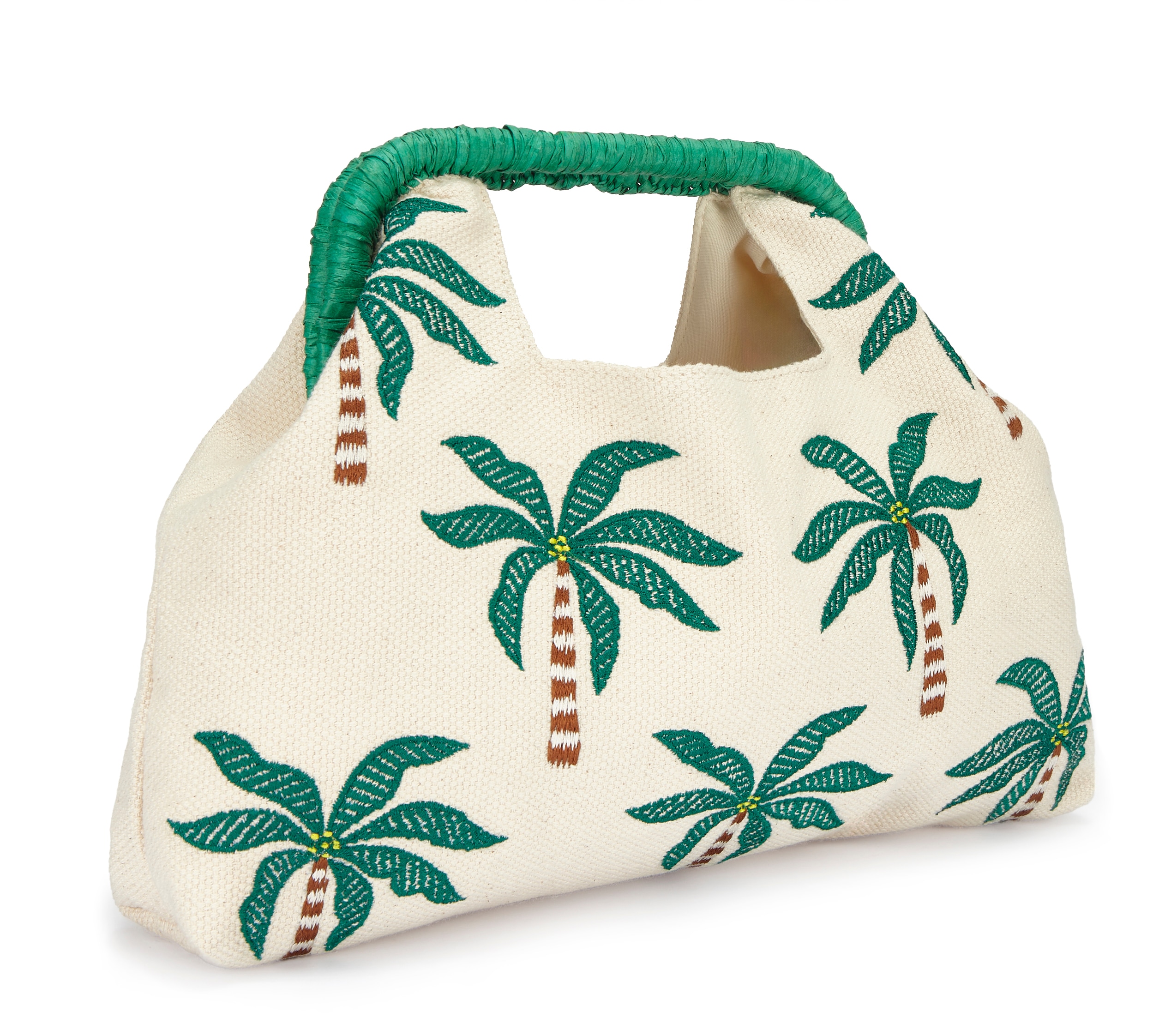 LSCN by LASCANA Handtasche "Clutch, Abendtasche, Sommertasche, Damentasche" NEU mit sommerlicher Palmen-Stickerei