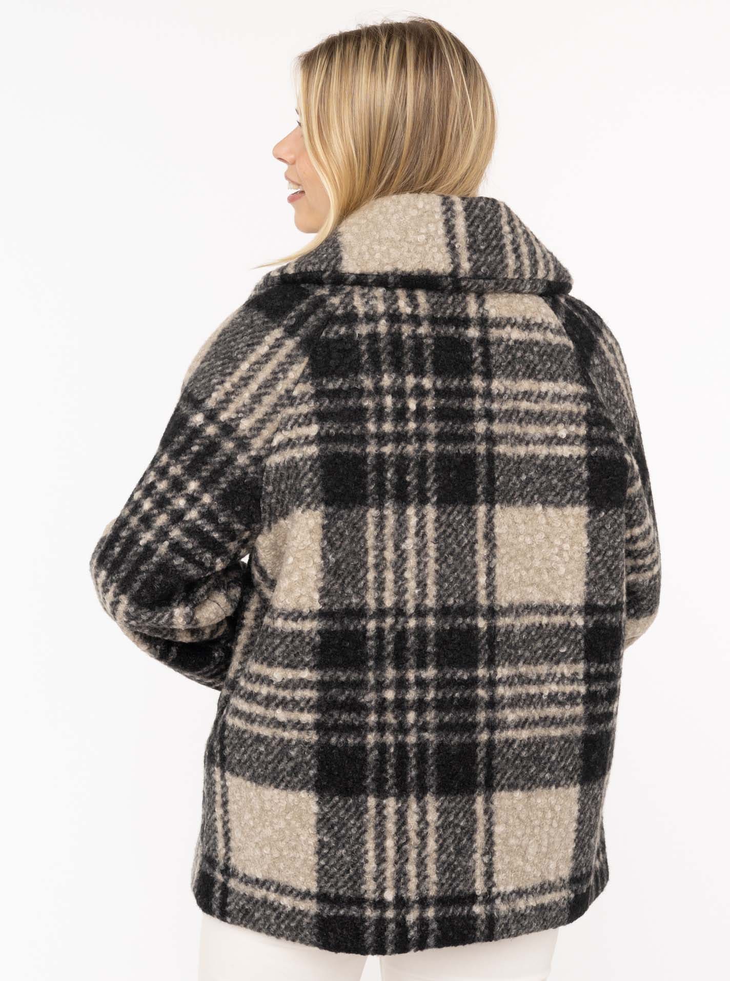 Zwillingsherz Winterjacke »"Karo"«, Reverskragen, Karo-Muster, wärmend