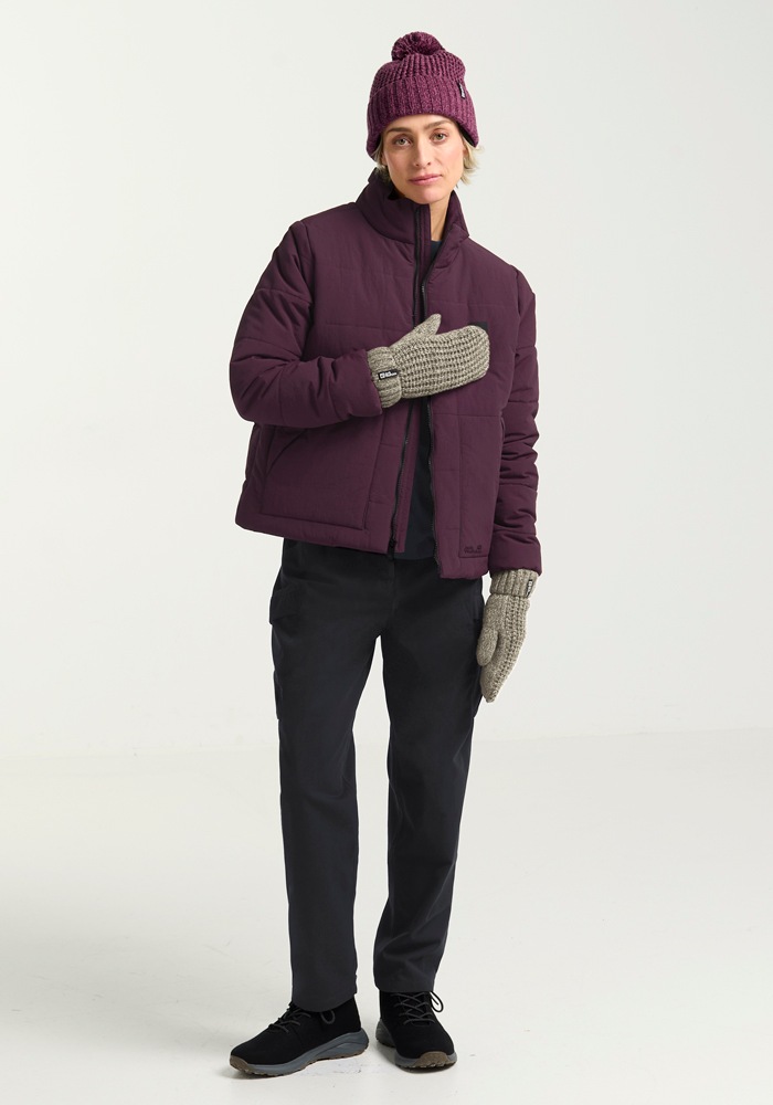 Jack Wolfskin Fäustlinge "MEDLEY KNIT MITTEN W" Strick-Fäustlinge, warm, mit Fleece-Futter