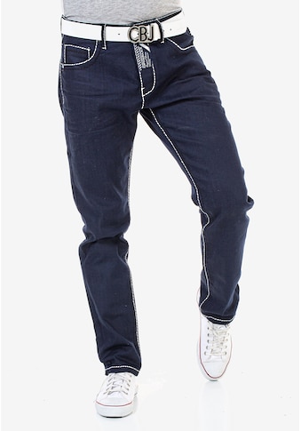 Cipo & Baxx Straight-Jeans, mit trendigen Kontrastnähten kaufen