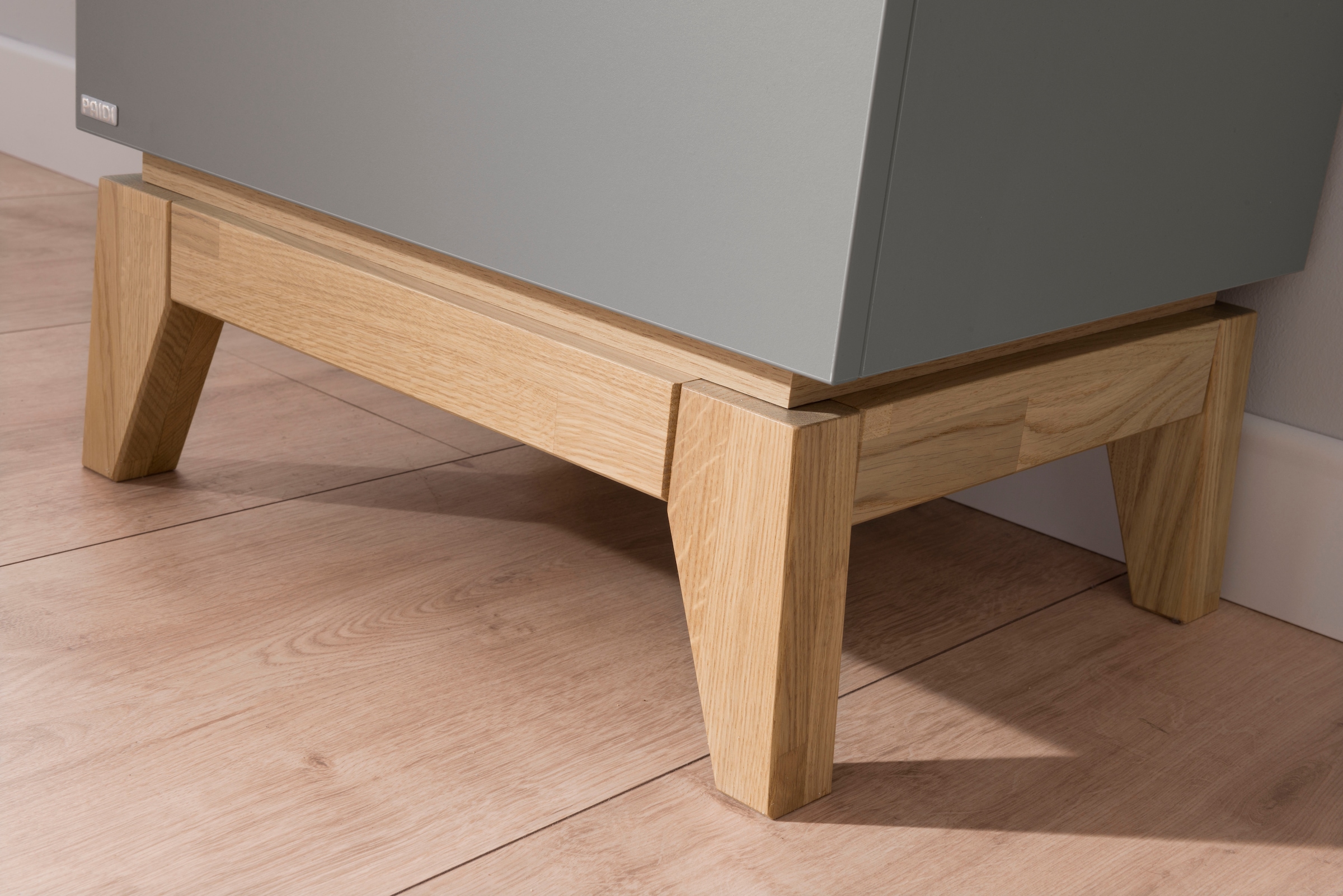 PAIDI Standregal »STIENE in Beige oder Grau, 3 offene Fächer, 1 Schublade mit Soft-Close« B/H/T ca. 48/161/40cm,  modernes und langlebiges Regal mit Massivholz, Highboard