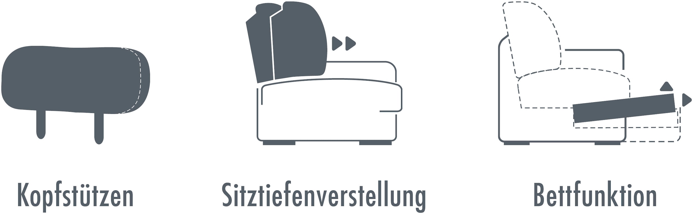 Die PlanBar Ecksofa »MP-IN20110 L-Form mit Kaltschaum-Polsterung«, optional mit Funktionen erhältlich