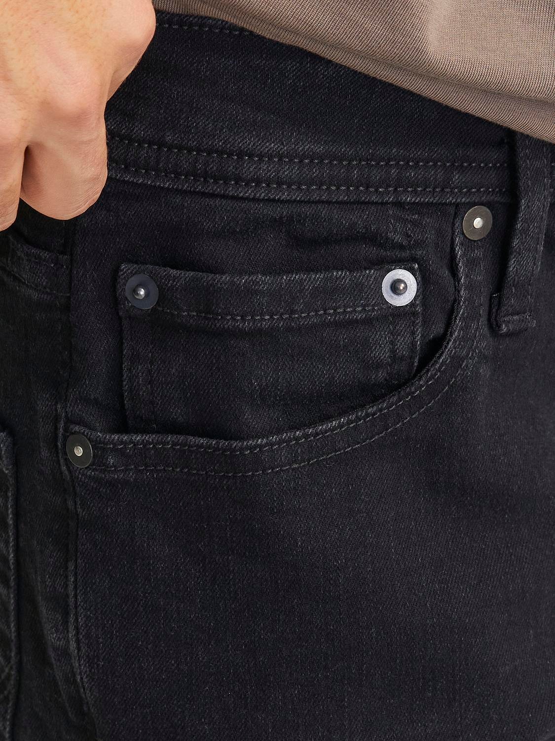 Jack & Jones Tapered-fit-Jeans »JJIMIKE JJORIGINAL SQ 223«, Stonewashed für einen Used-Look mit Faded-Effekten